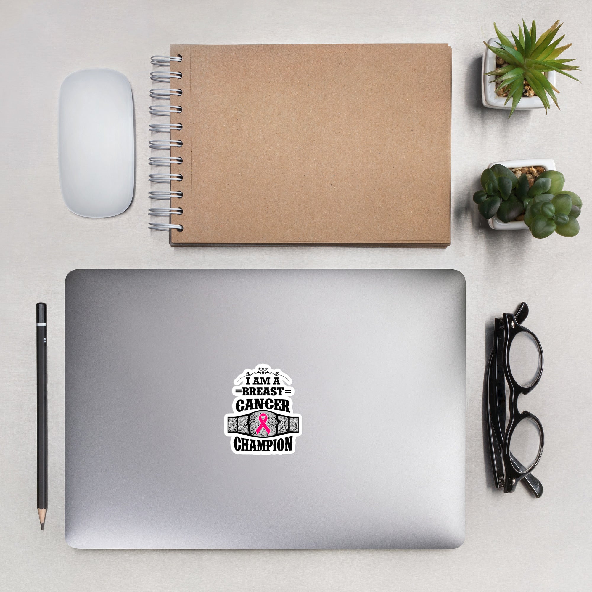 I Am A Breast Cancer Champion Bubble-free sticker