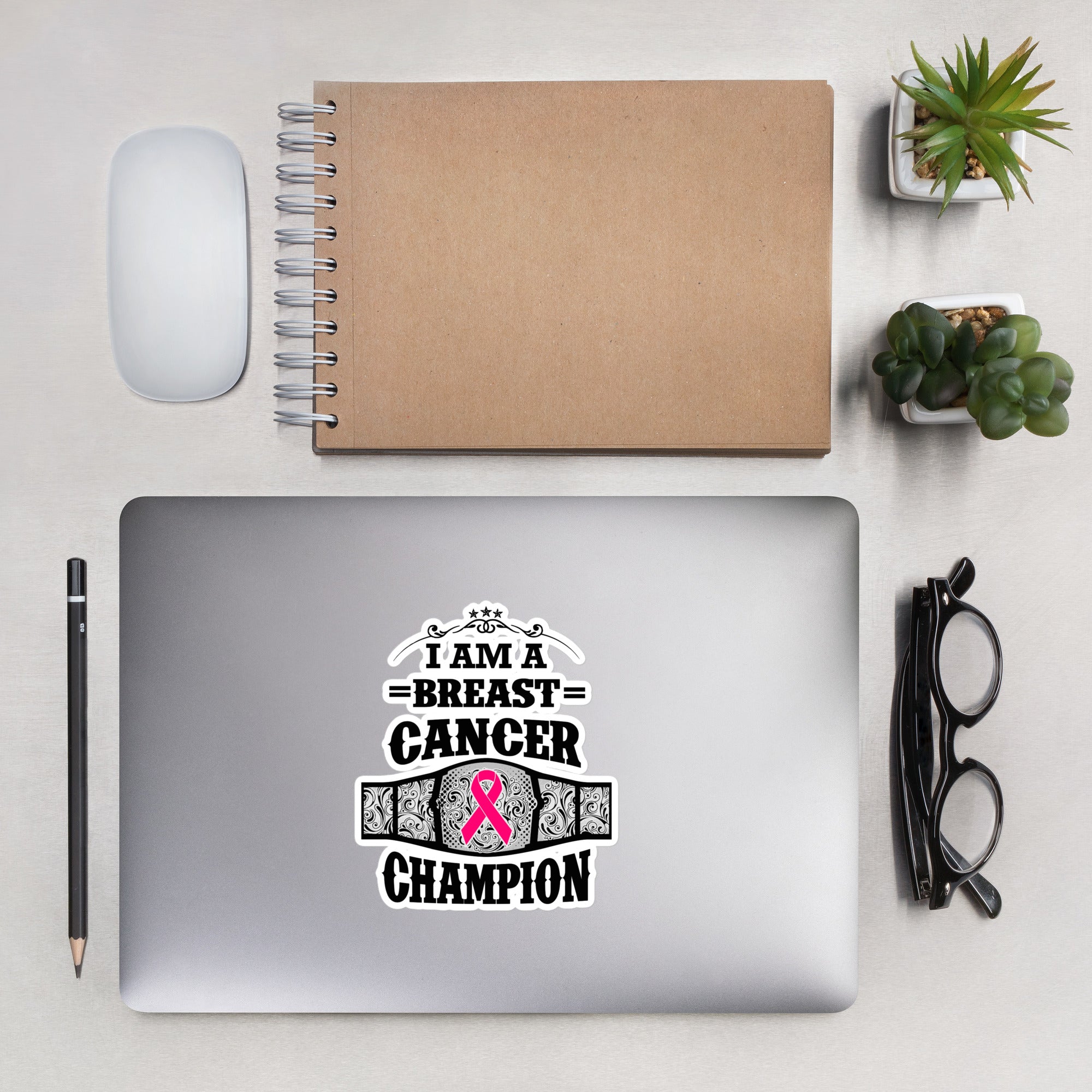I Am A Breast Cancer Champion Bubble-free sticker
