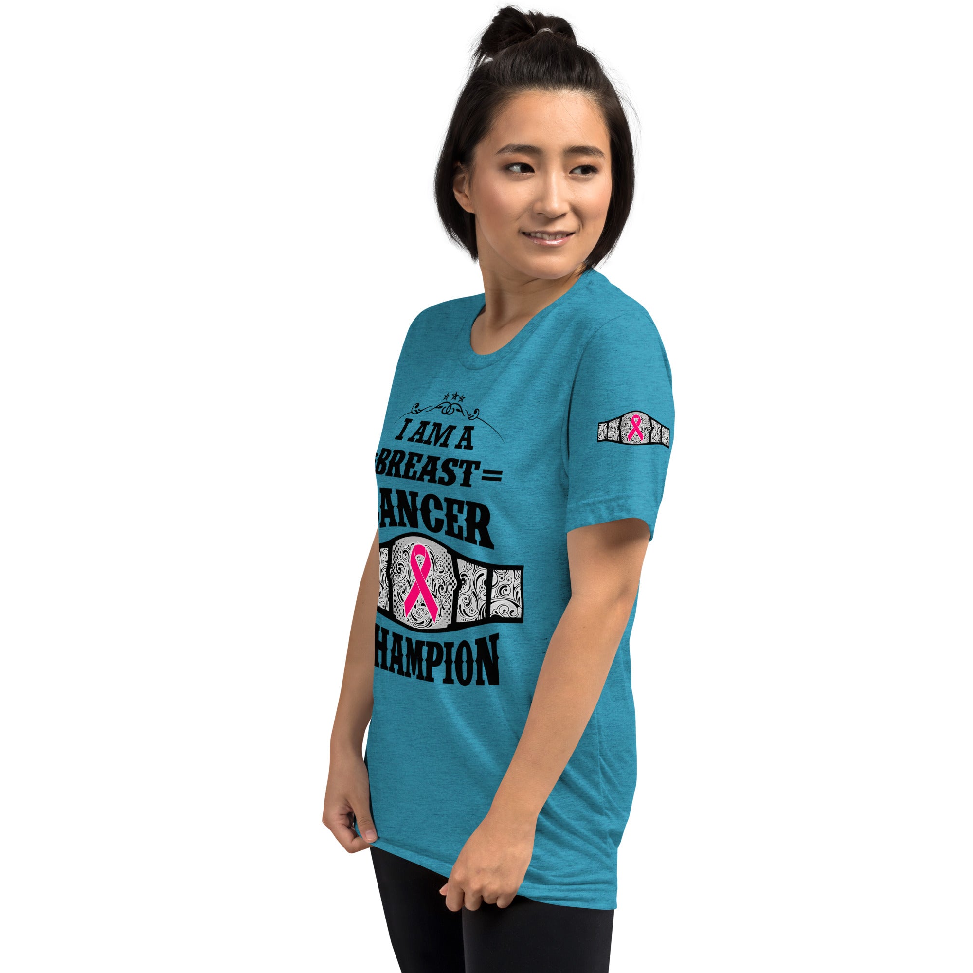 "I Am A Breast Cancer Champion" Short sleeve t-shirt