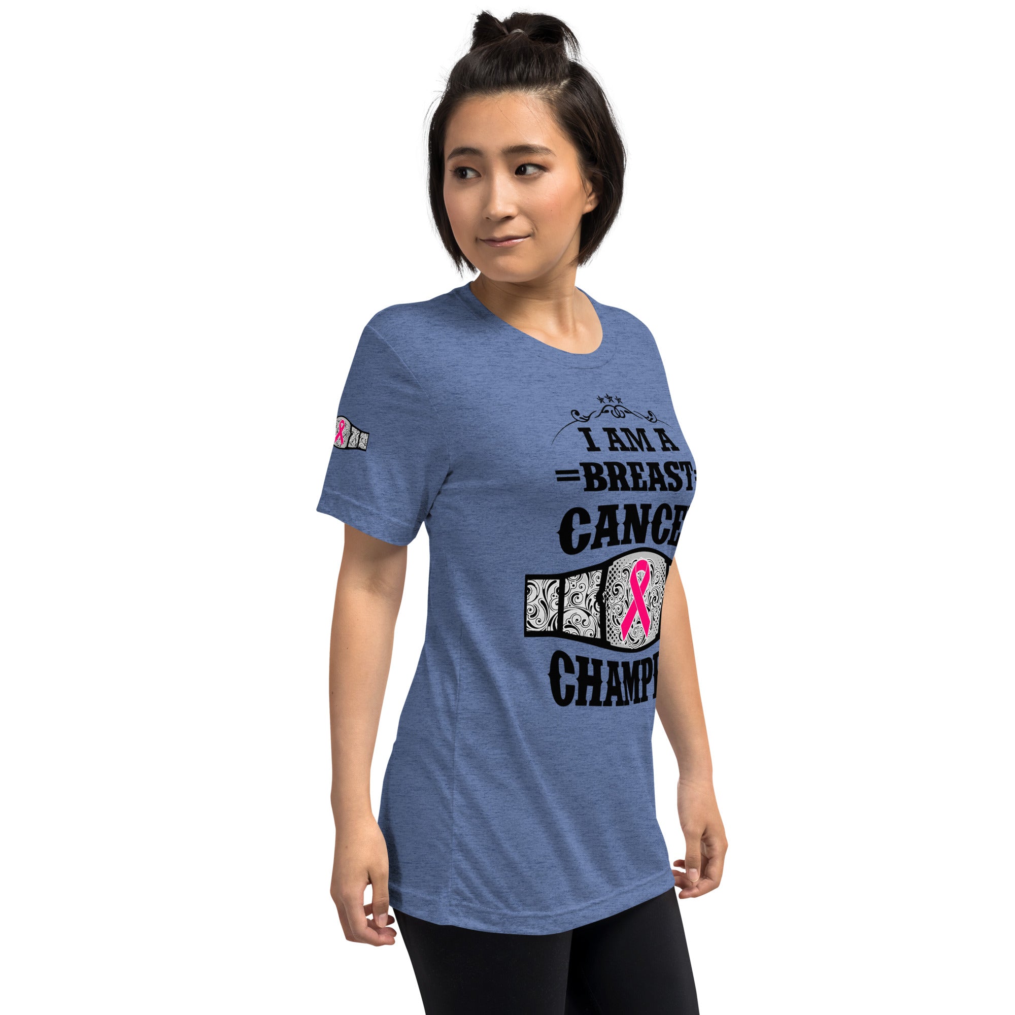 "I Am A Breast Cancer Champion" Short sleeve t-shirt