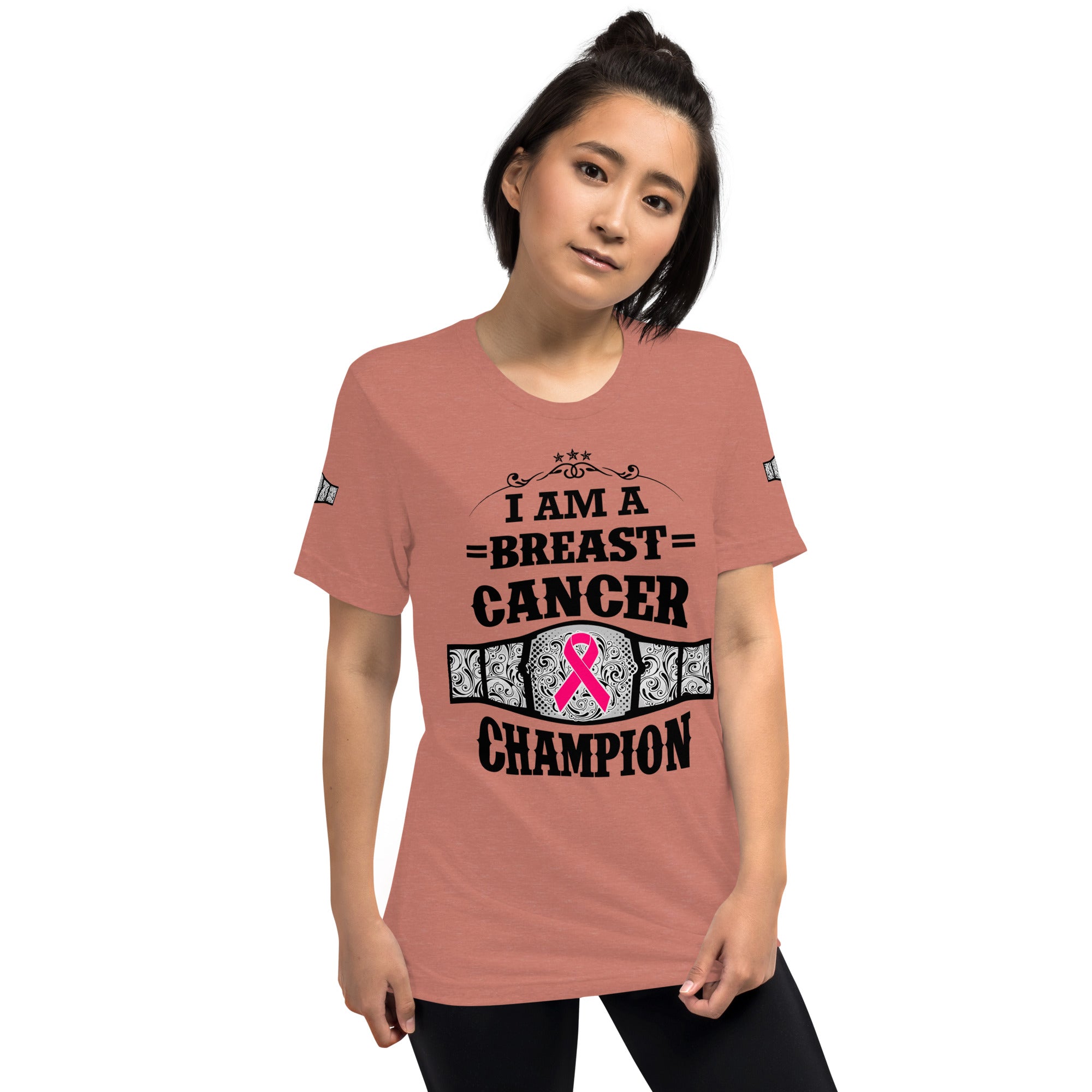 "I Am A Breast Cancer Champion" Short sleeve t-shirt