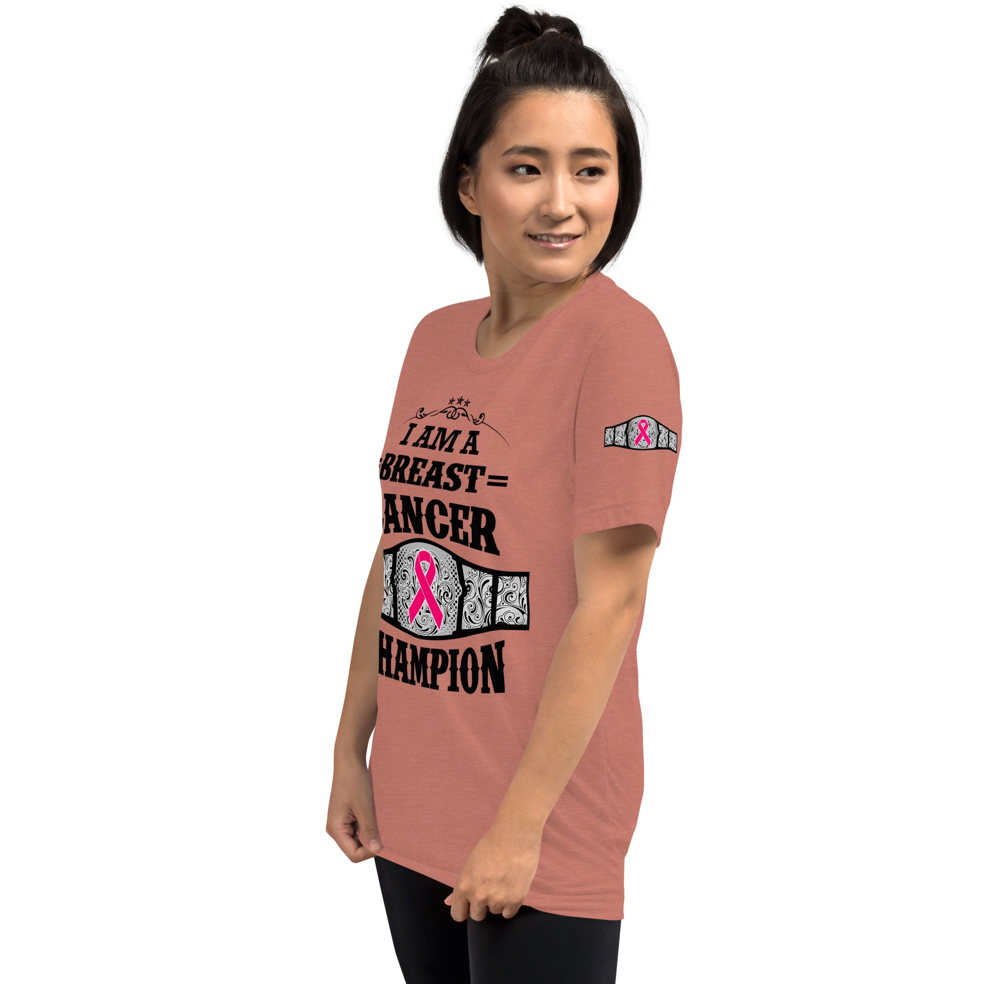 "I Am A Breast Cancer Champion" Short sleeve t-shirt