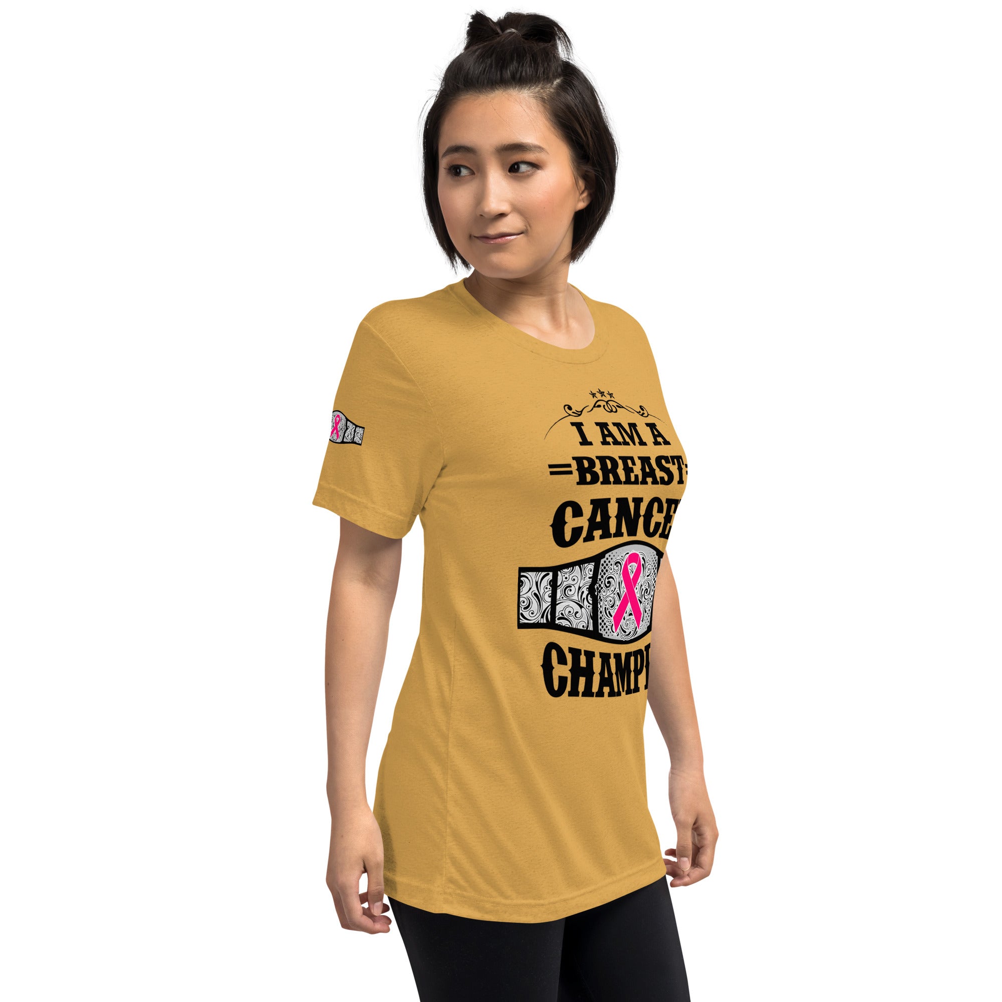 "I Am A Breast Cancer Champion" Short sleeve t-shirt