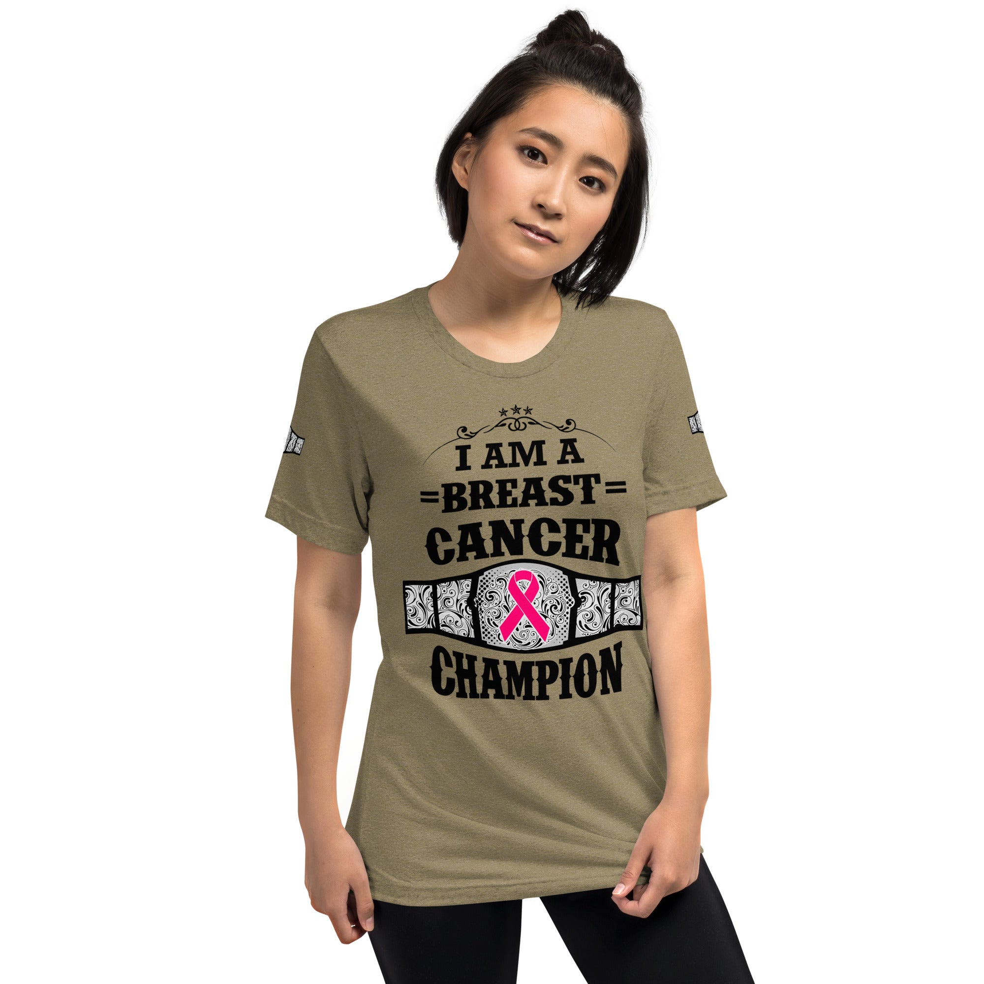 "I Am A Breast Cancer Champion" Short sleeve t-shirt