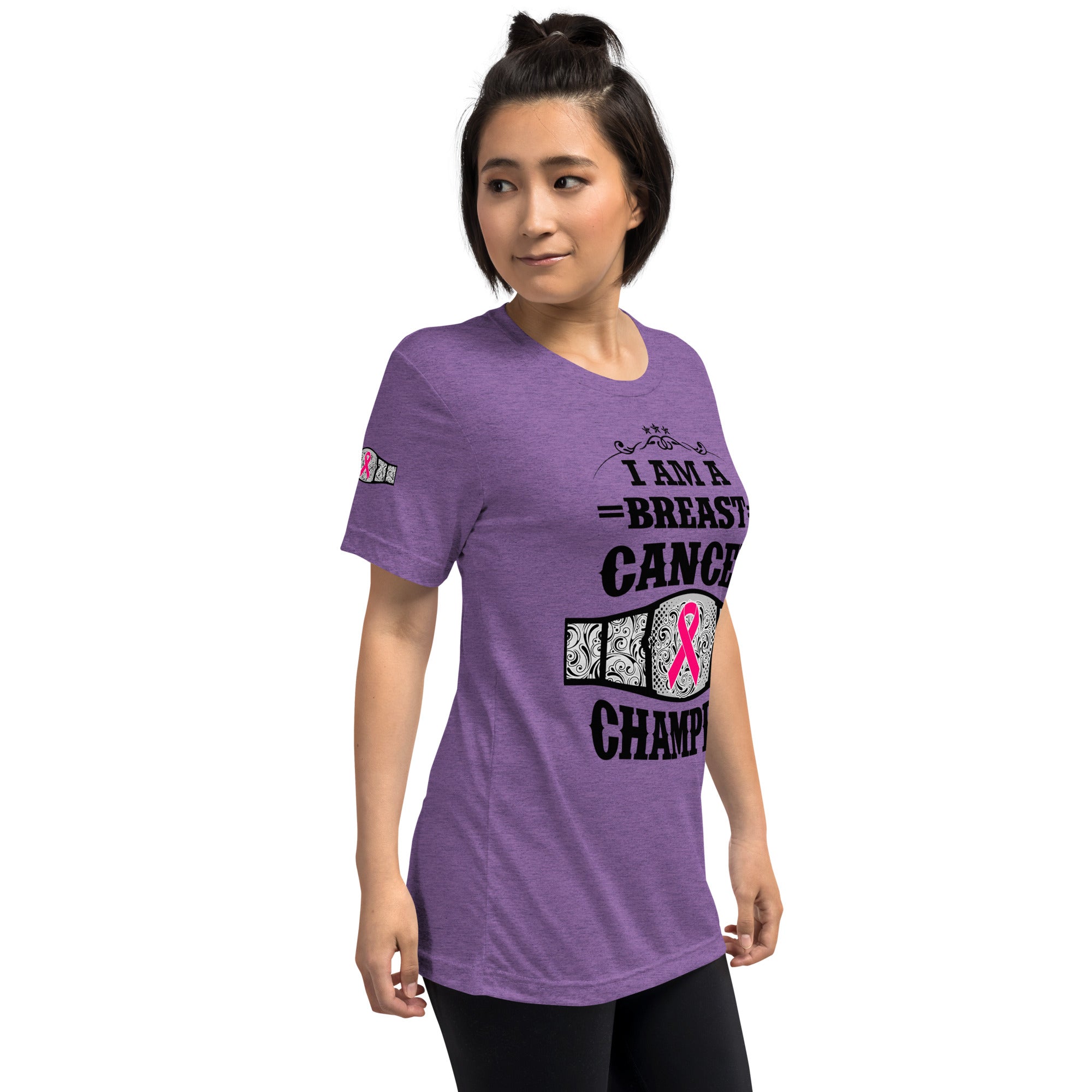 "I Am A Breast Cancer Champion" Short sleeve t-shirt