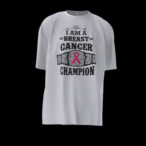 "I Am A Breast Cancer Champion" Short sleeve t-shirt