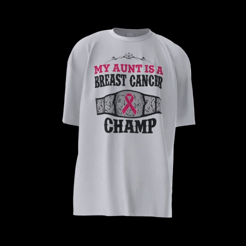 "My Aunt Is A Breast Cancer Champ" Tri-Blend T-Shirt