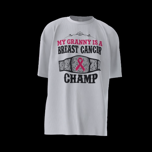 "My Granny Is A Breast Cancer Champ" Tri-Blend T-Shirt
