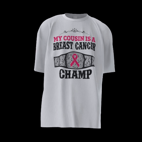 "My Cousin Is A Breast Cancer Champ" Tri-Blend T-Shirt