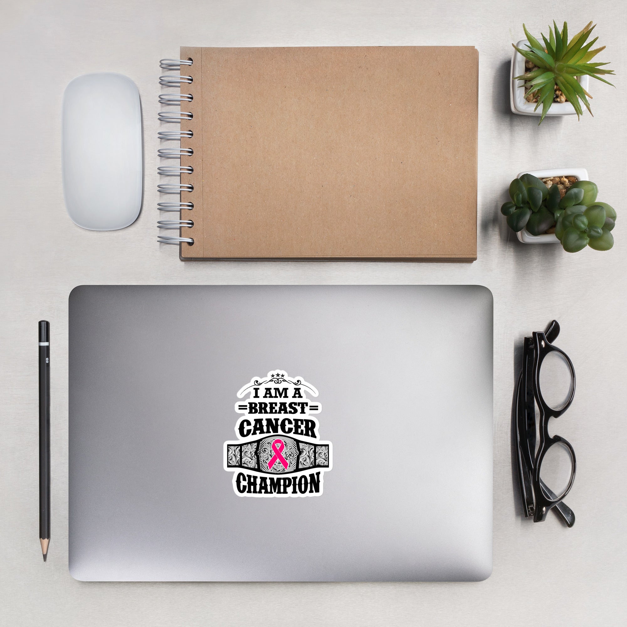 I Am A Breast Cancer Champion Bubble-free sticker