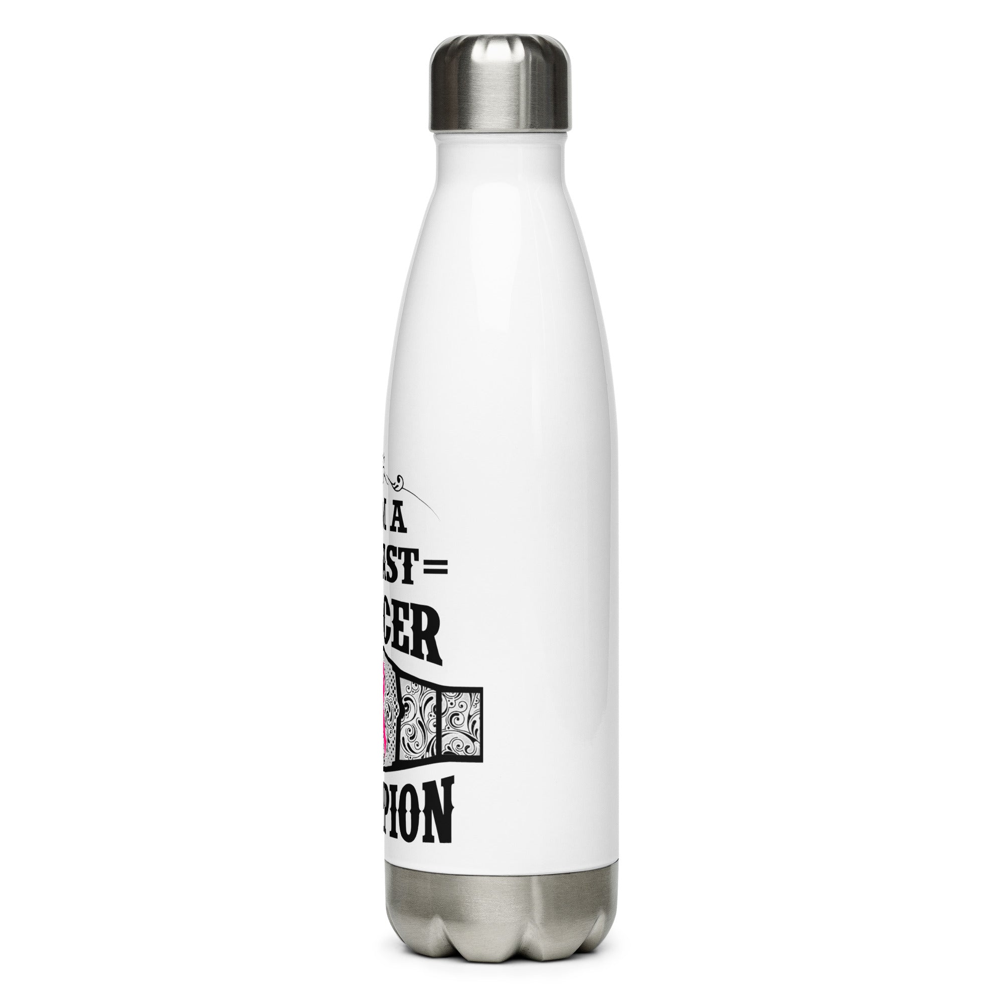 "Breast Cancer Champ" Stainless Steel Water Bottle