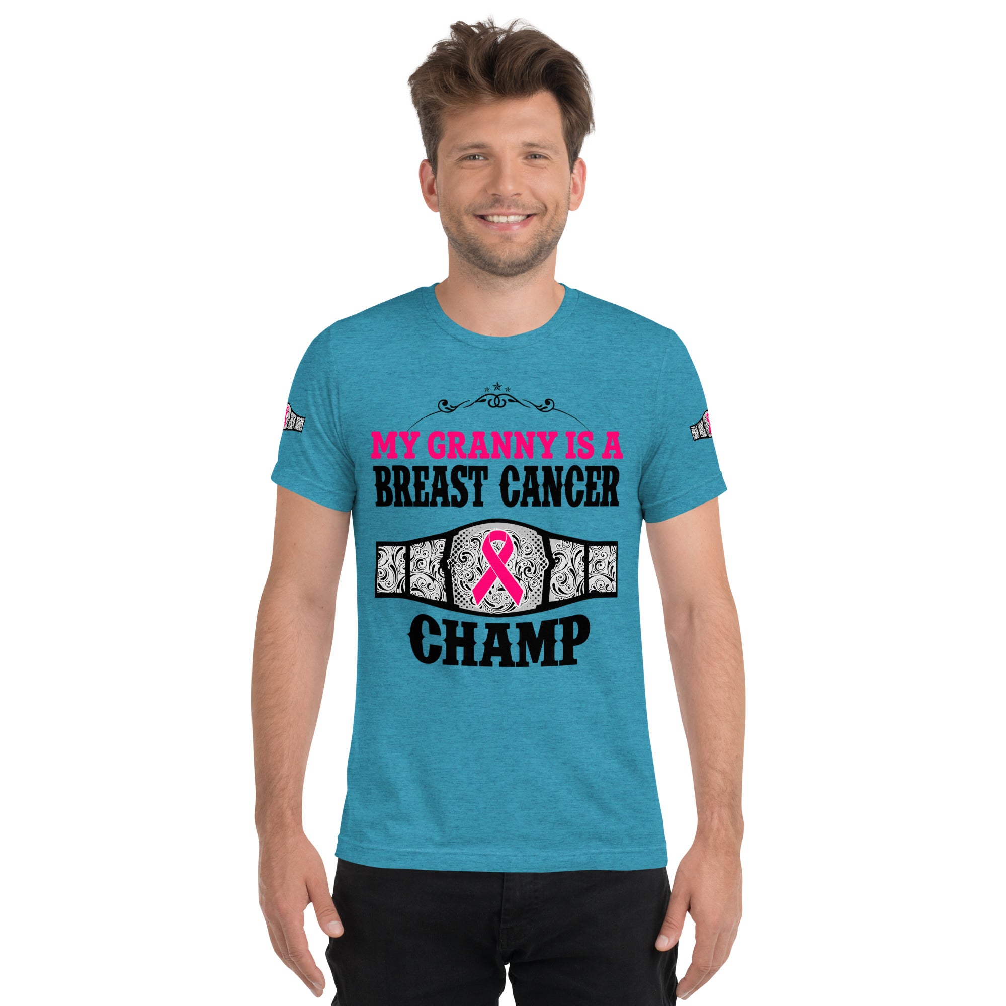 "My Granny Is A Breast Cancer Champ" Tri-Blend T-Shirt