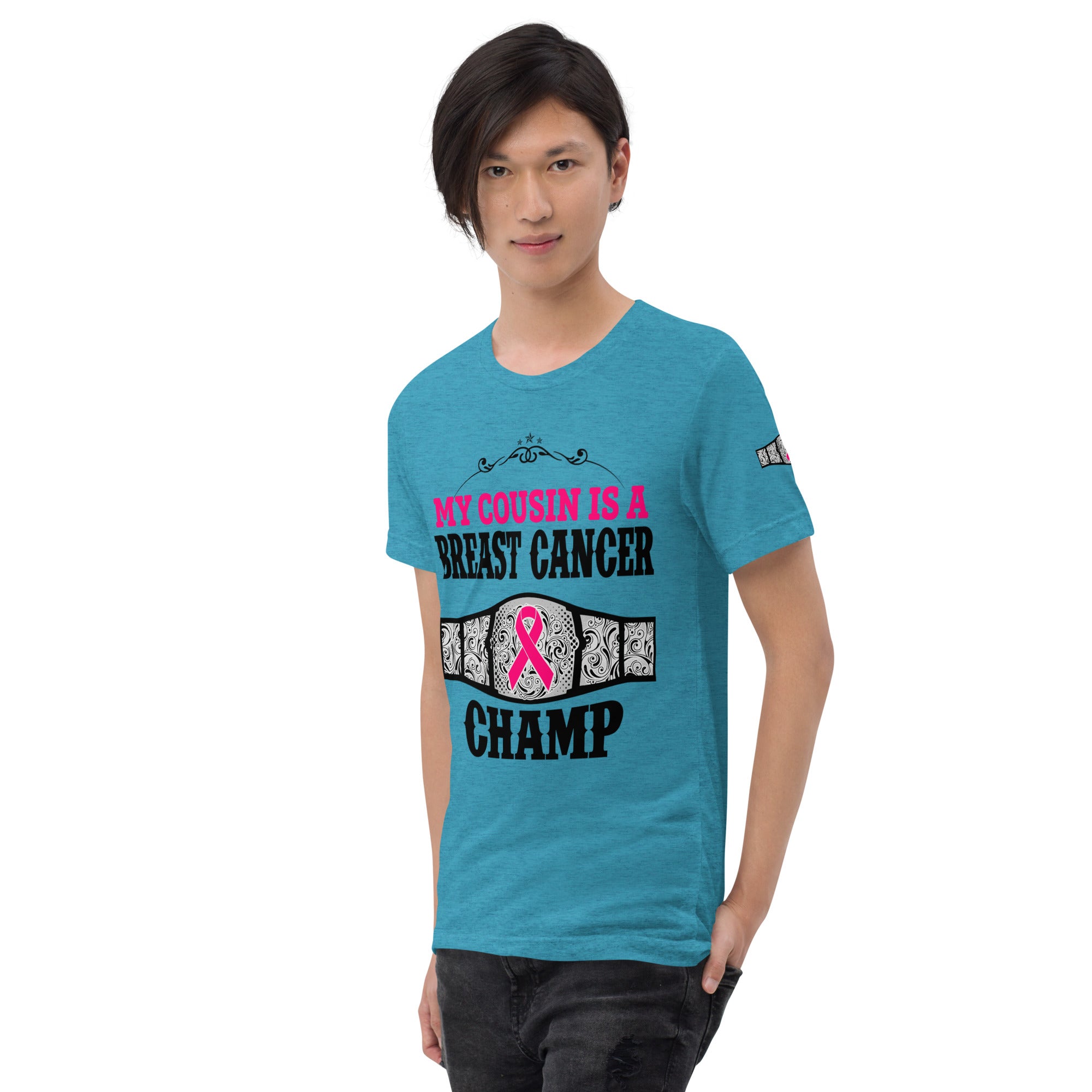 "My Cousin Is A Breast Cancer Champ" Tri-Blend T-Shirt