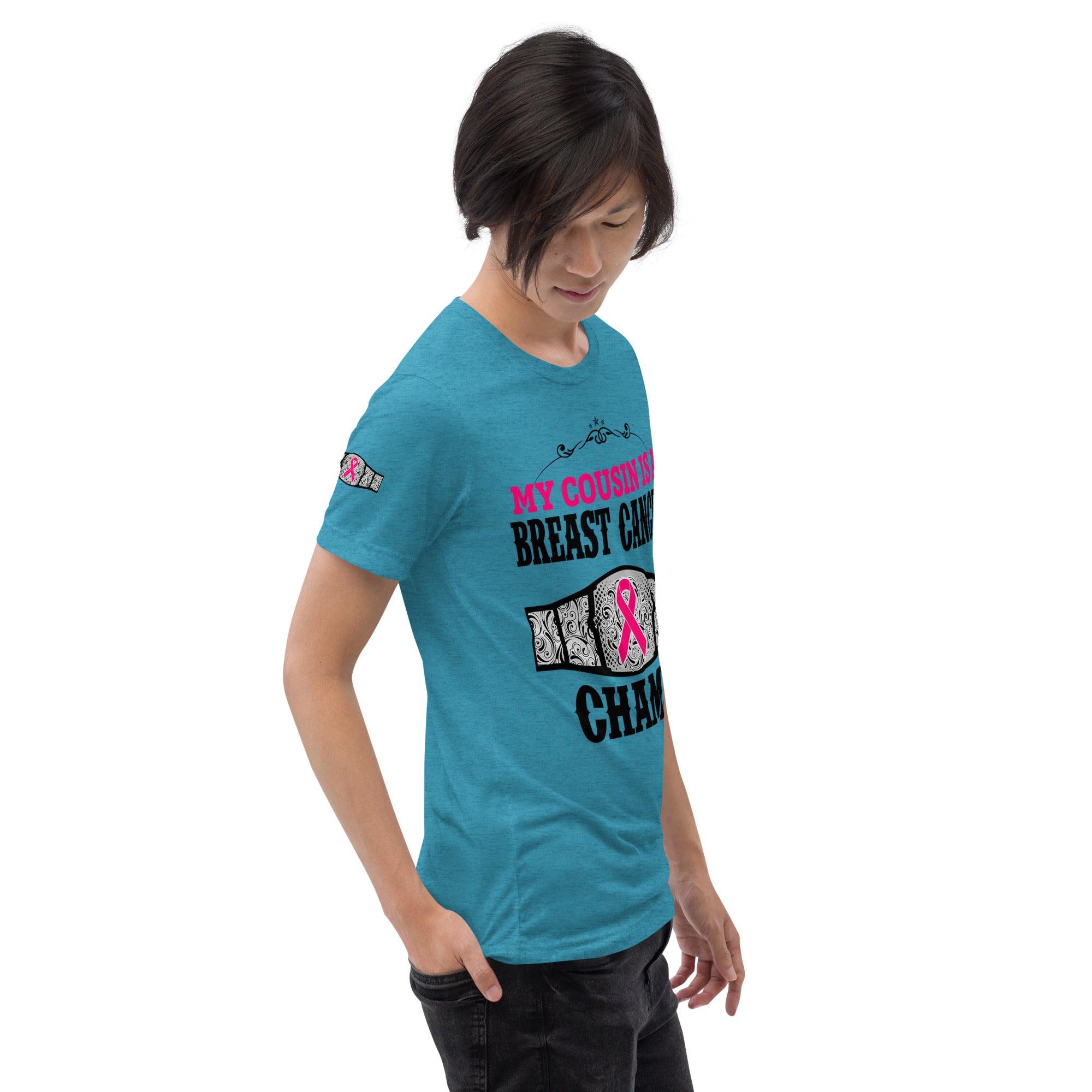 "My Cousin Is A Breast Cancer Champ" Tri-Blend T-Shirt