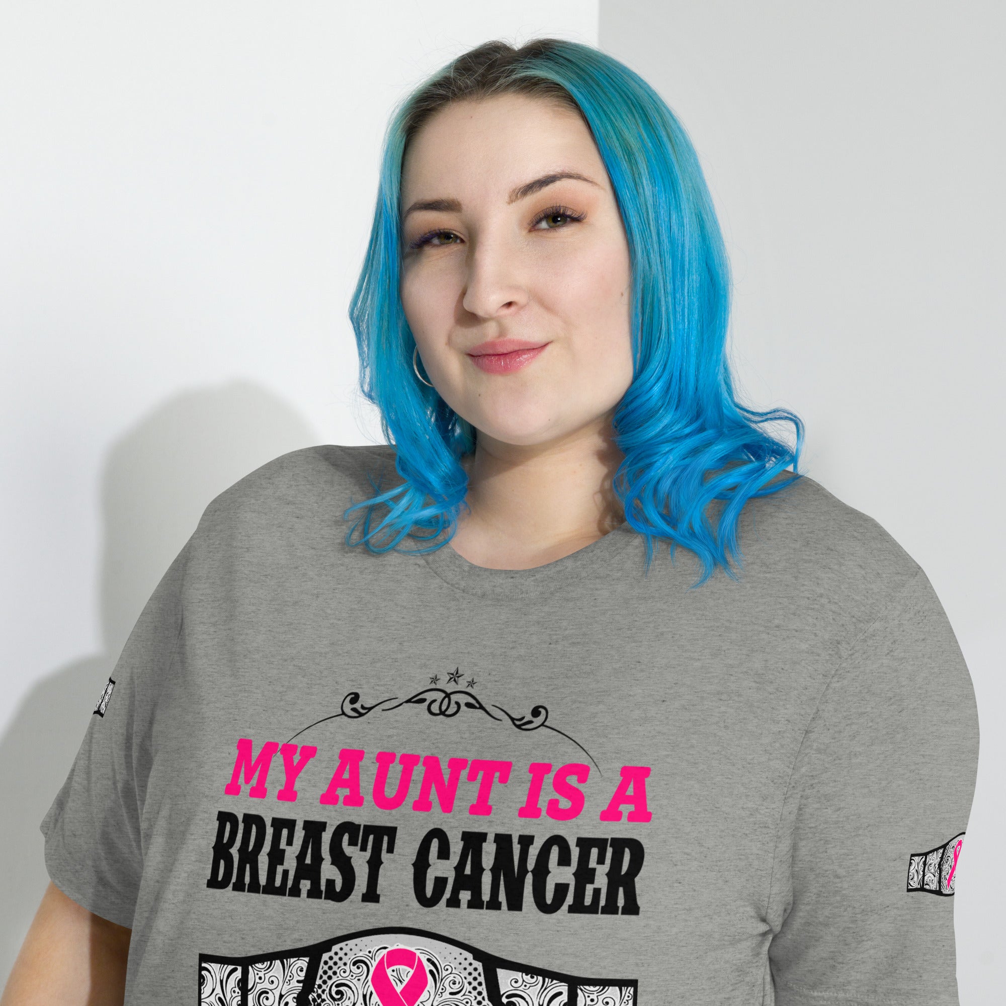 "My Aunt Is A Breast Cancer Champ" Tri-Blend T-Shirt