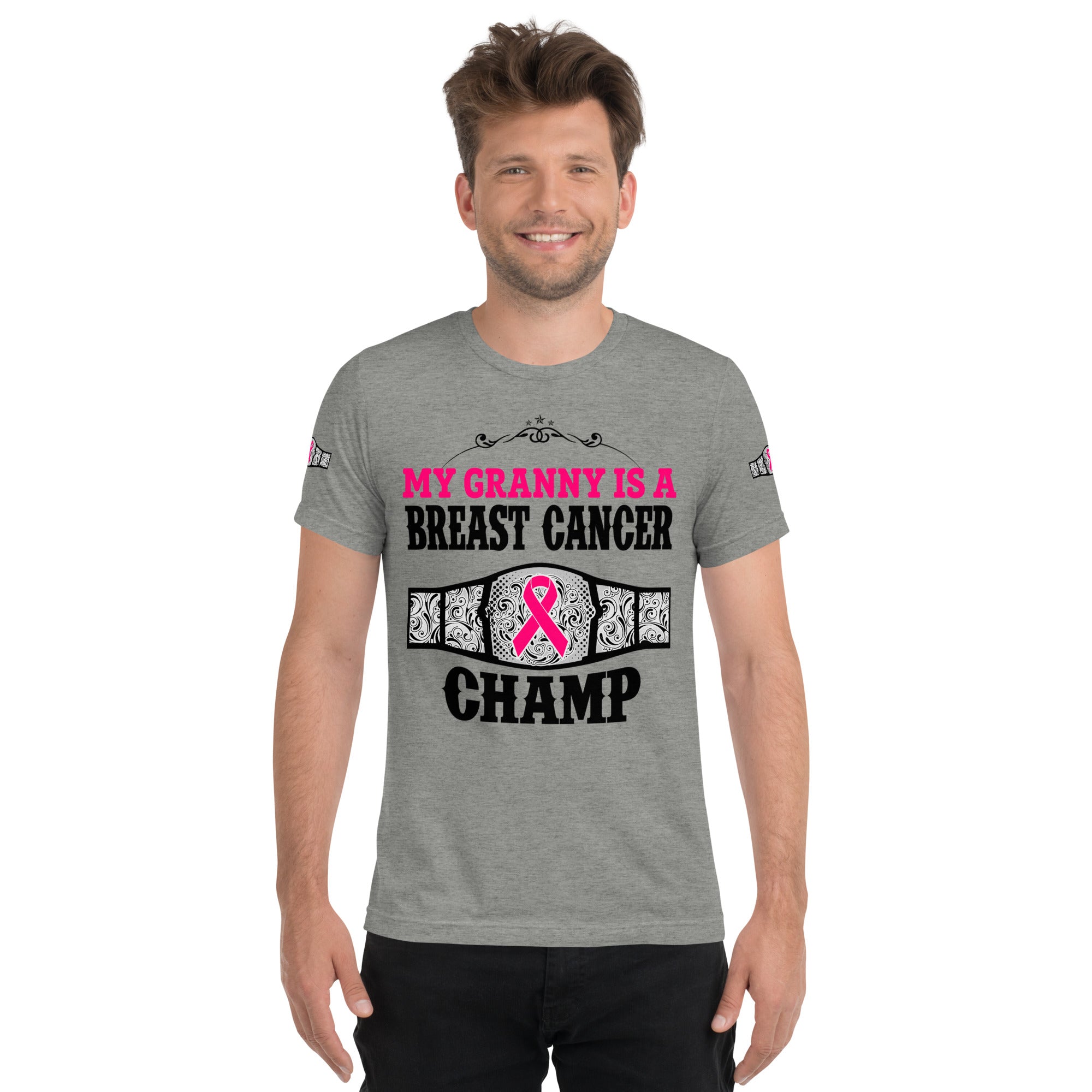 "My Granny Is A Breast Cancer Champ" Tri-Blend T-Shirt