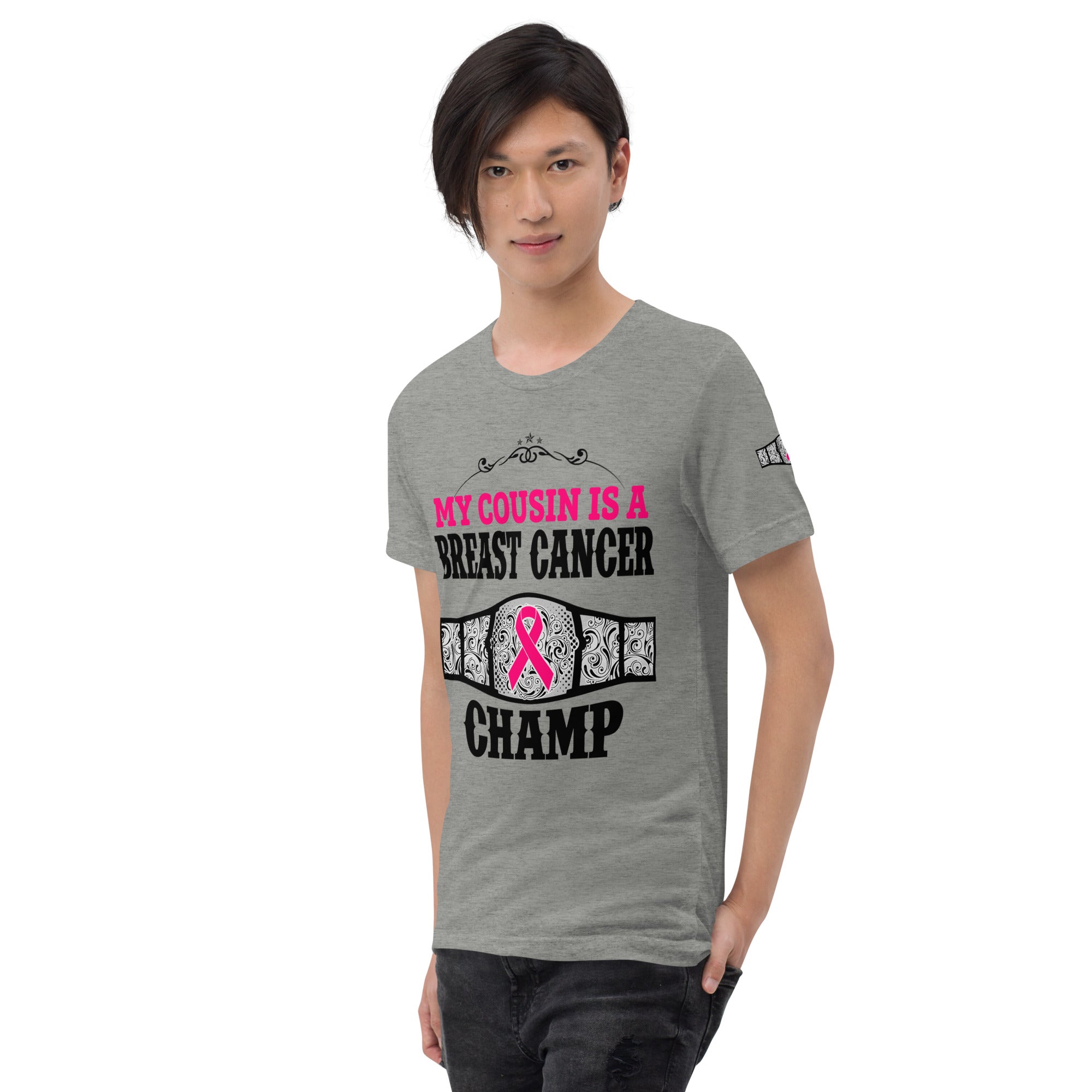 "My Cousin Is A Breast Cancer Champ" Tri-Blend T-Shirt