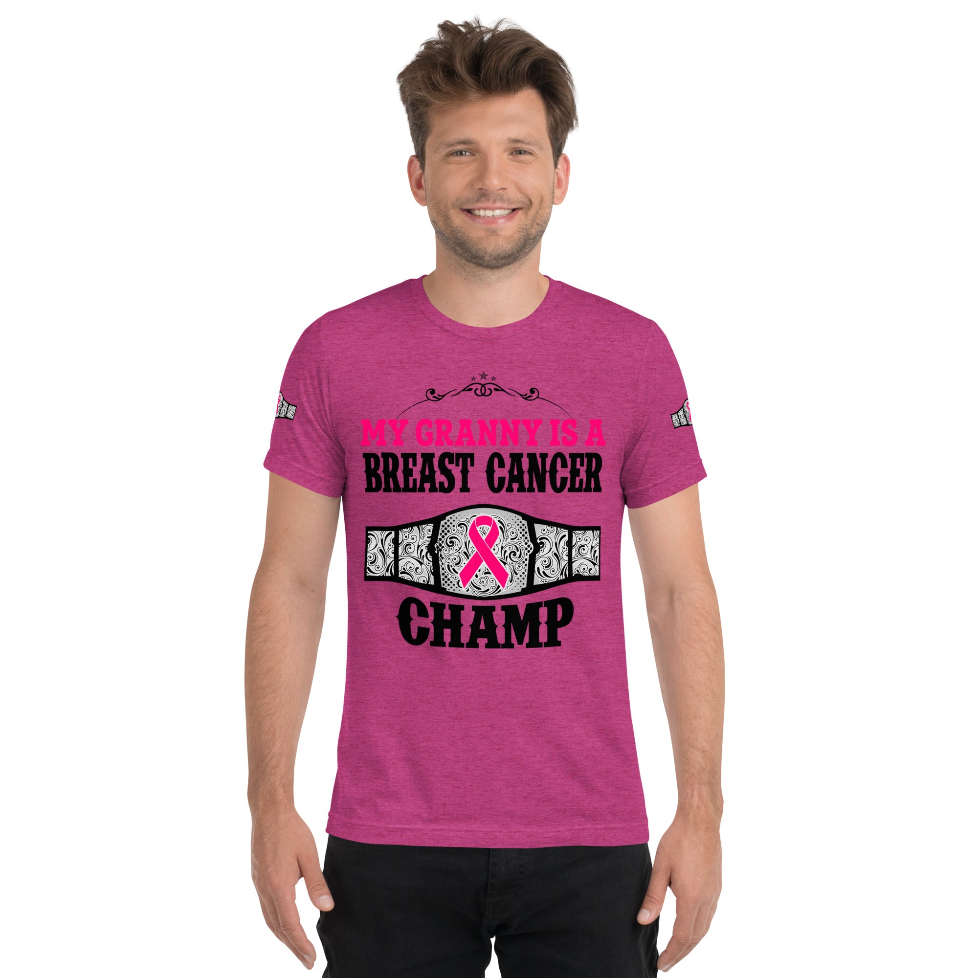 "My Granny Is A Breast Cancer Champ" Tri-Blend T-Shirt