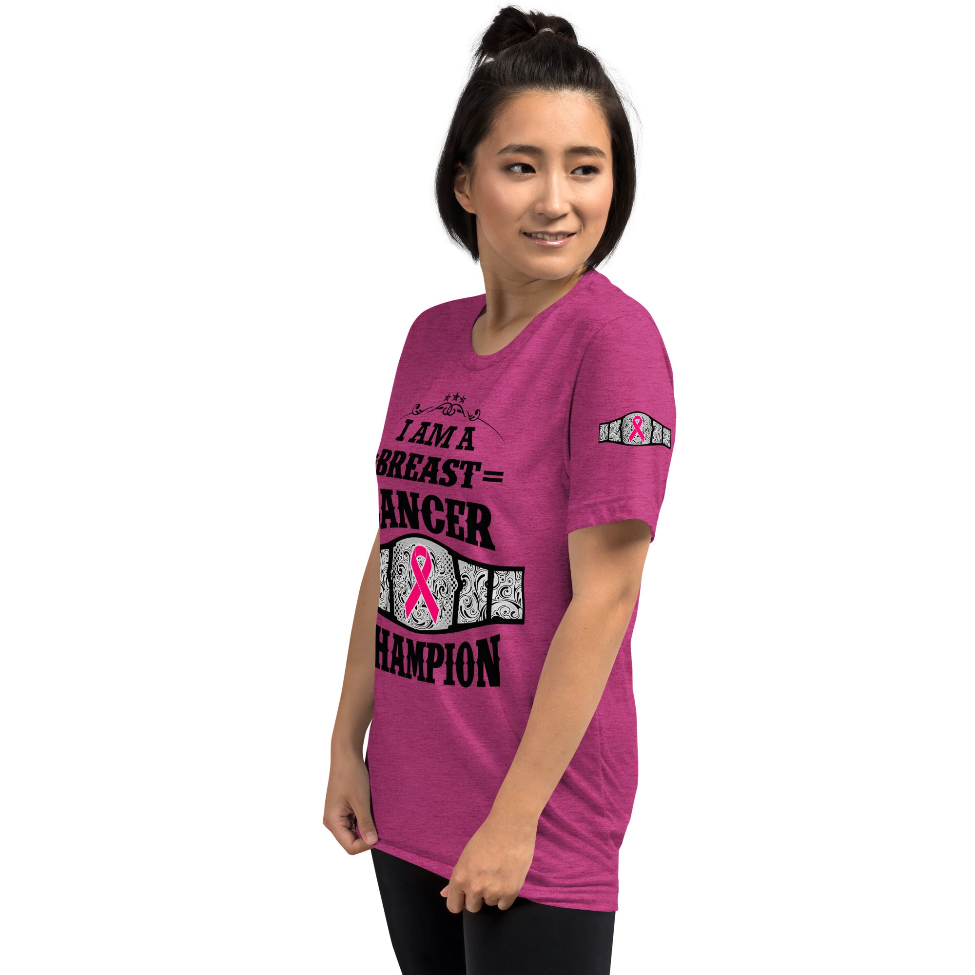 "I Am A Breast Cancer Champion" Short sleeve t-shirt
