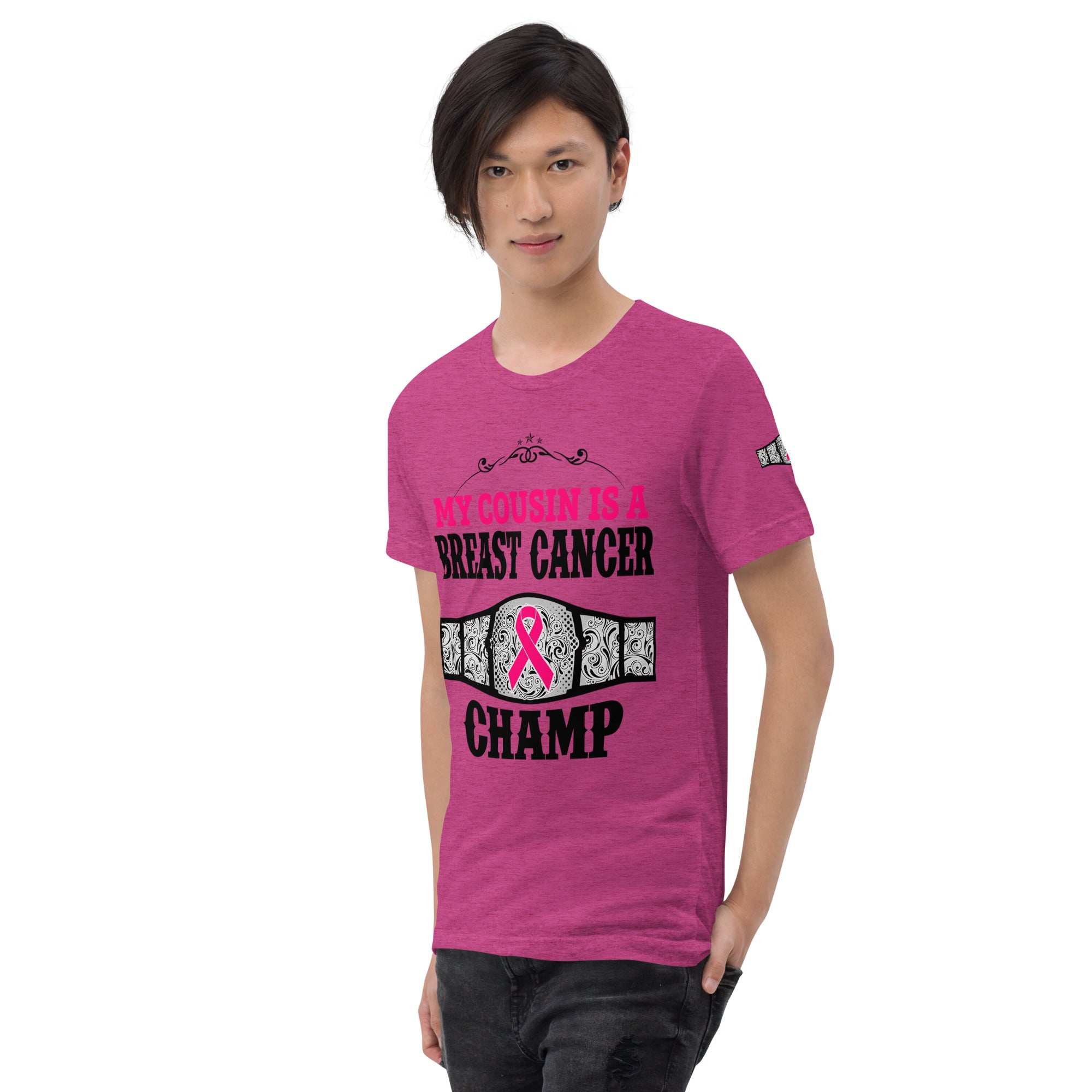 "My Cousin Is A Breast Cancer Champ" Tri-Blend T-Shirt