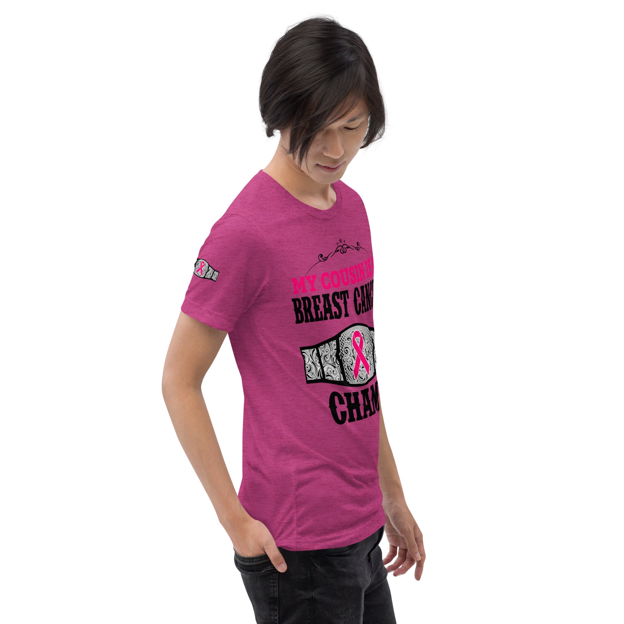 "My Cousin Is A Breast Cancer Champ" Tri-Blend T-Shirt
