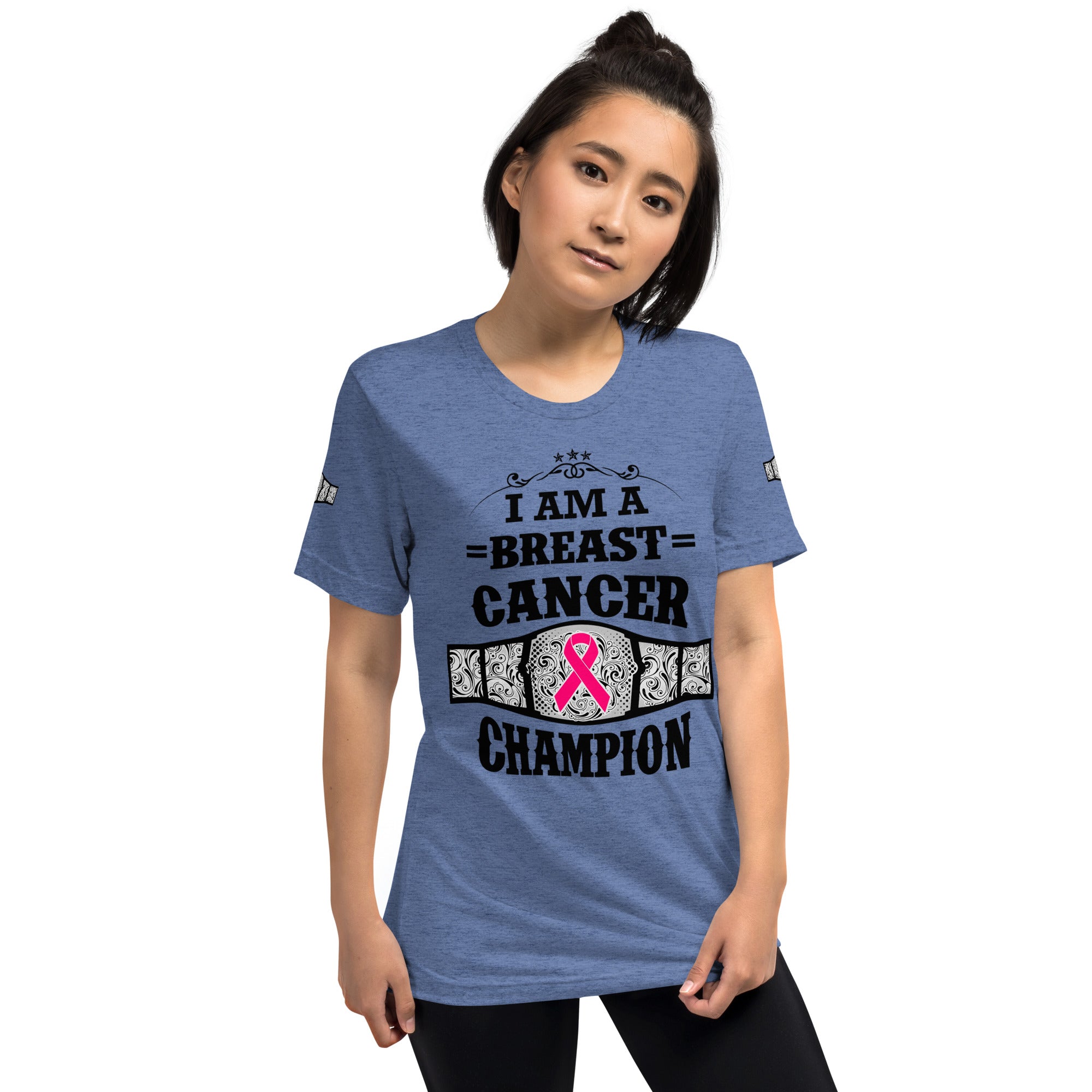 "I Am A Breast Cancer Champion" Short sleeve t-shirt