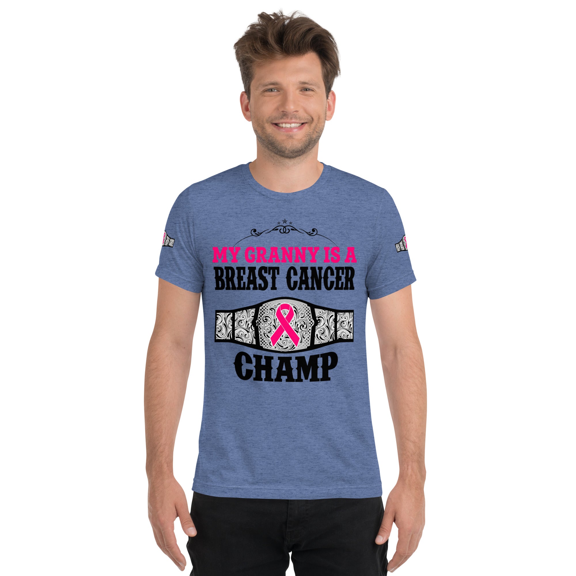 "My Granny Is A Breast Cancer Champ" Tri-Blend T-Shirt