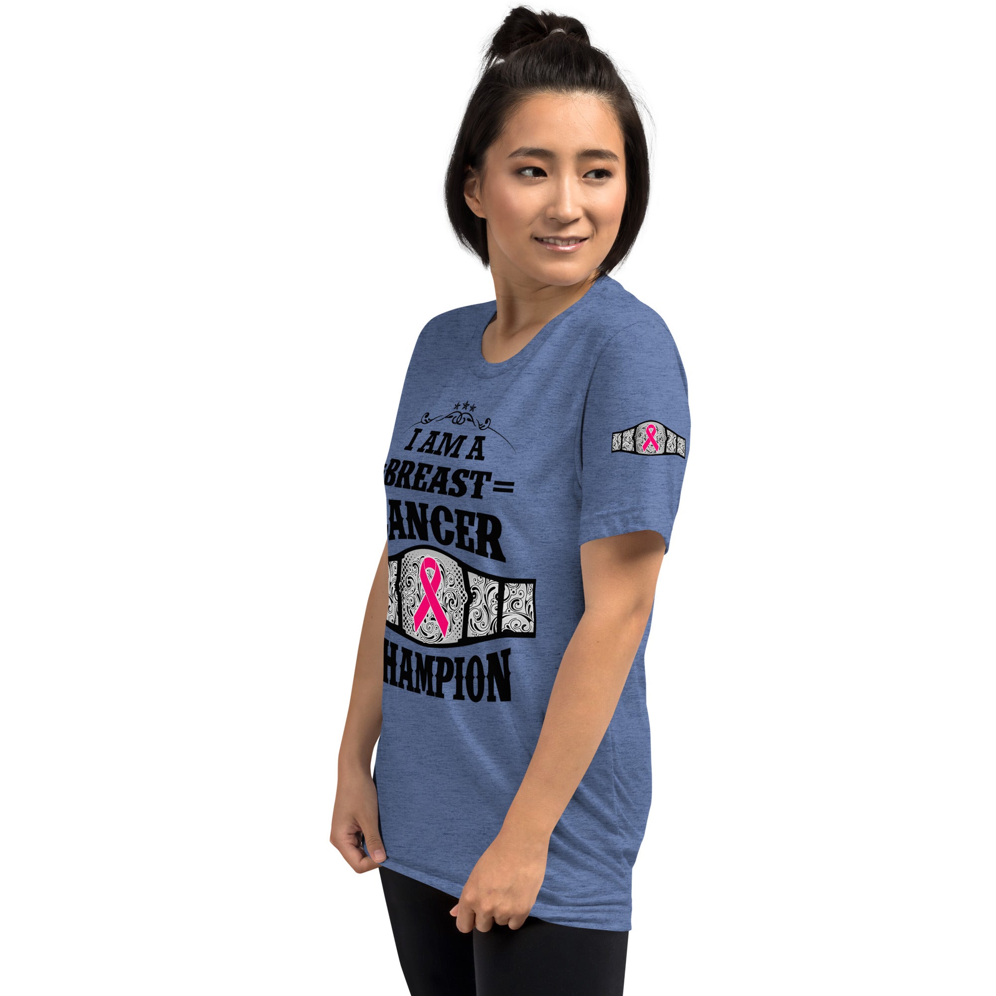 "I Am A Breast Cancer Champion" Short sleeve t-shirt