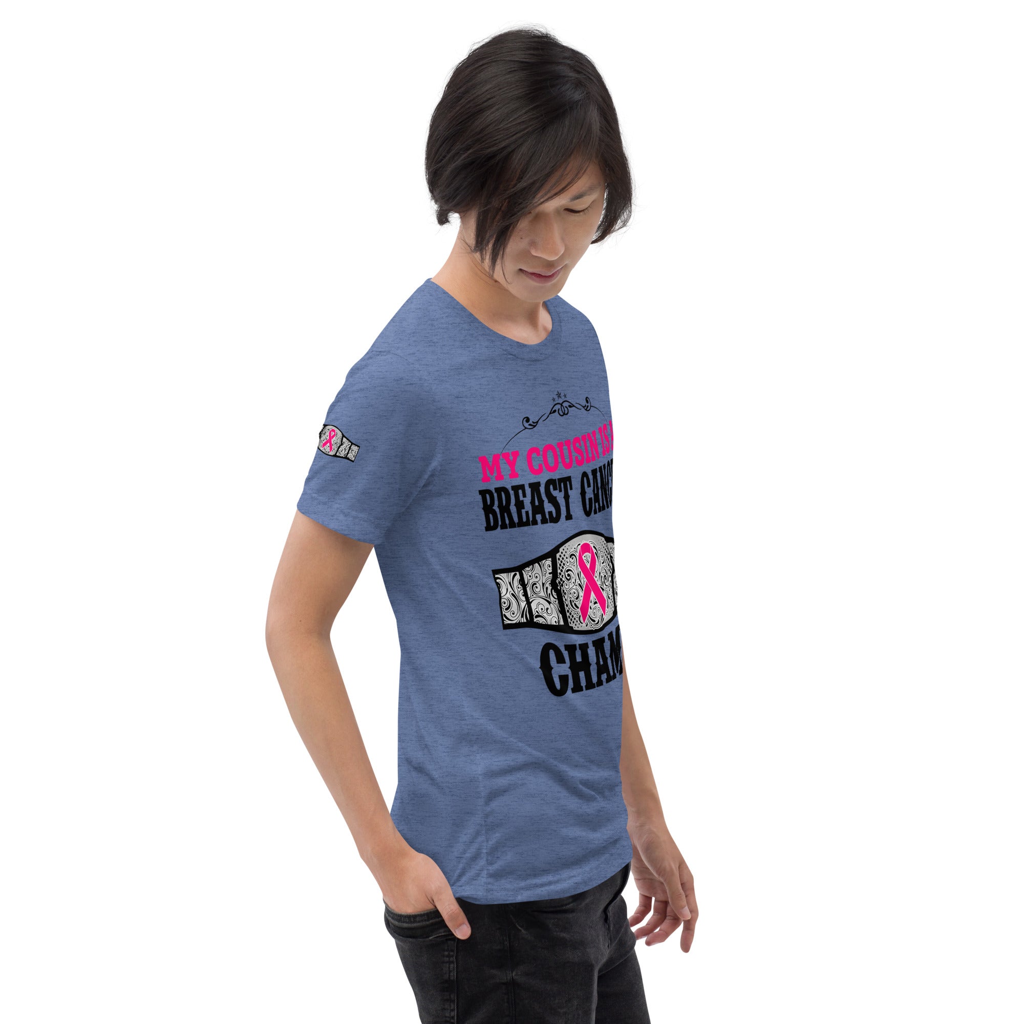 "My Cousin Is A Breast Cancer Champ" Tri-Blend T-Shirt