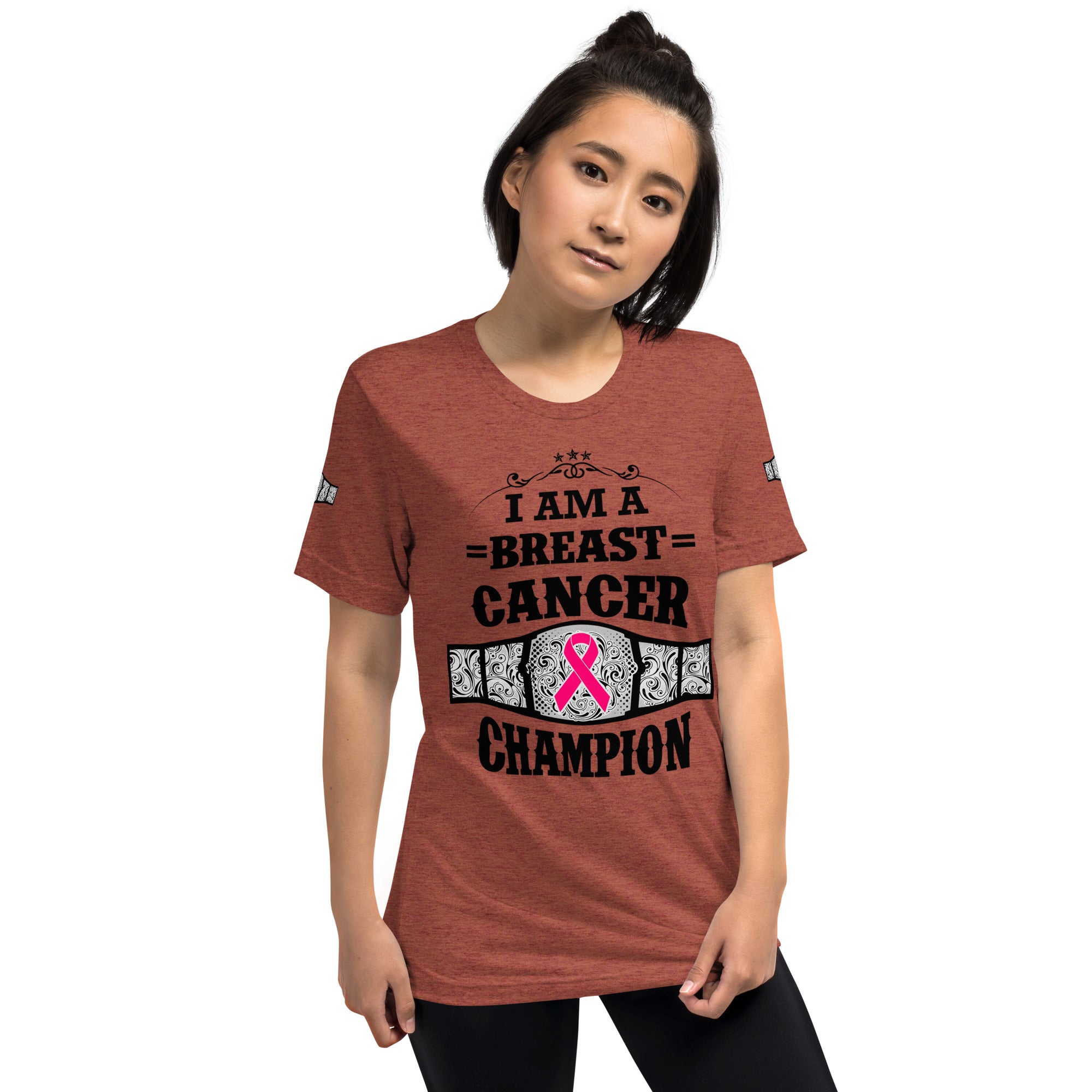 "I Am A Breast Cancer Champion" Short sleeve t-shirt