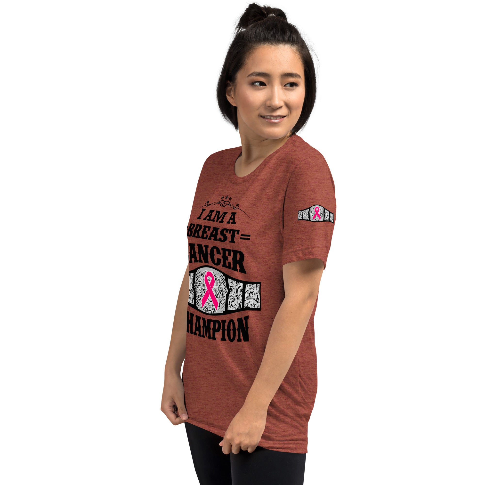 "I Am A Breast Cancer Champion" Short sleeve t-shirt