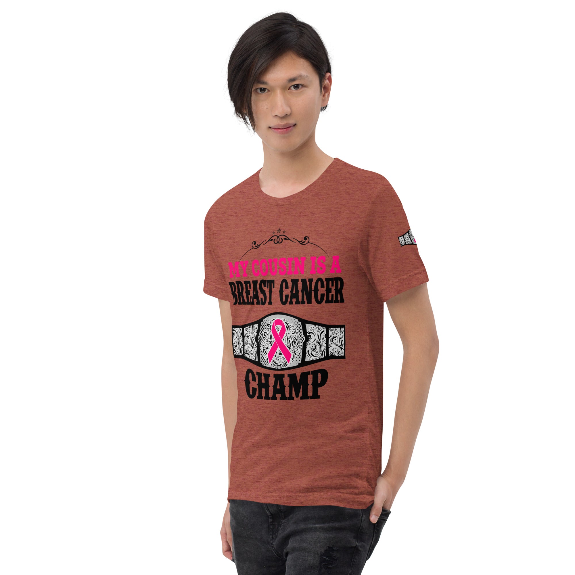 "My Cousin Is A Breast Cancer Champ" Tri-Blend T-Shirt