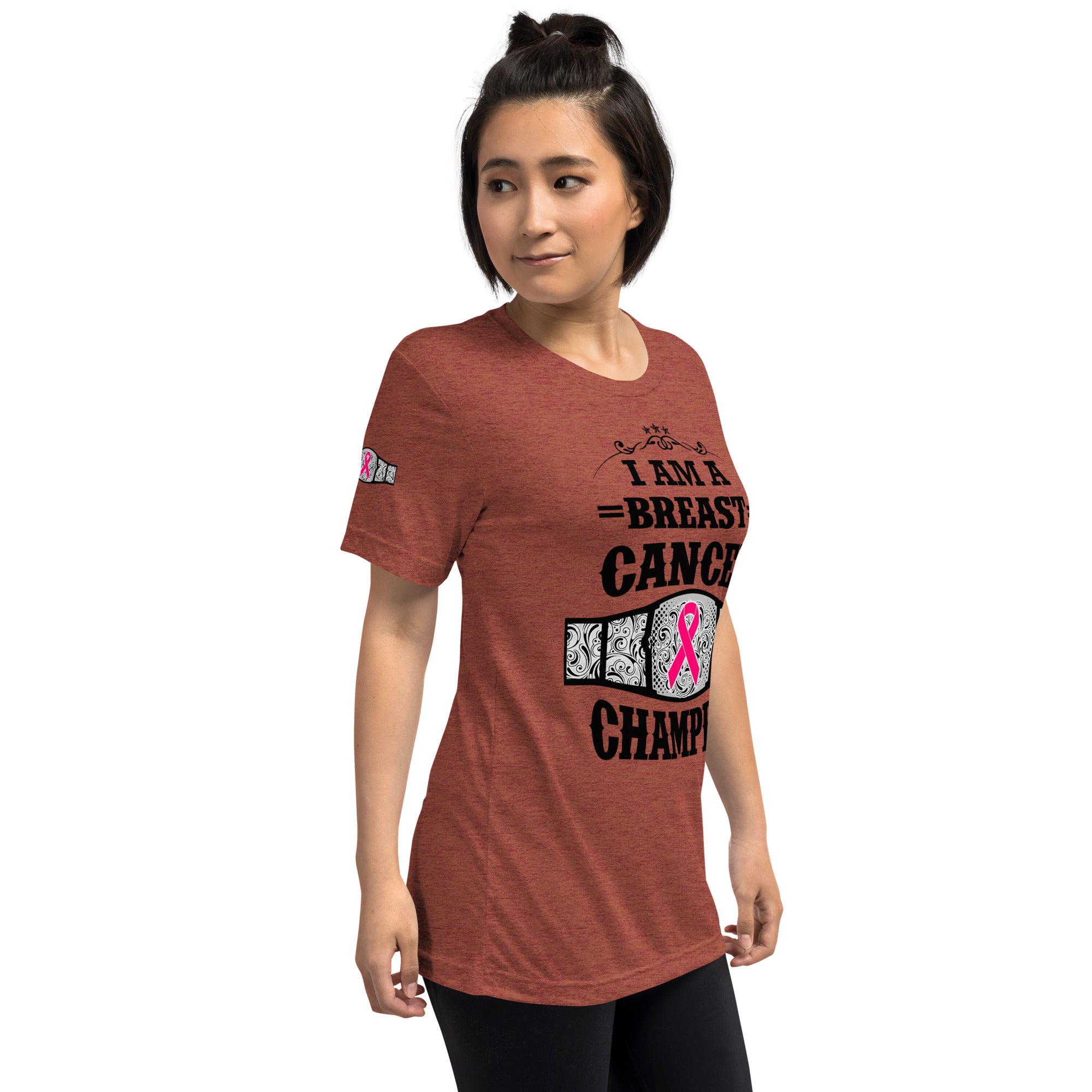 "I Am A Breast Cancer Champion" Short sleeve t-shirt