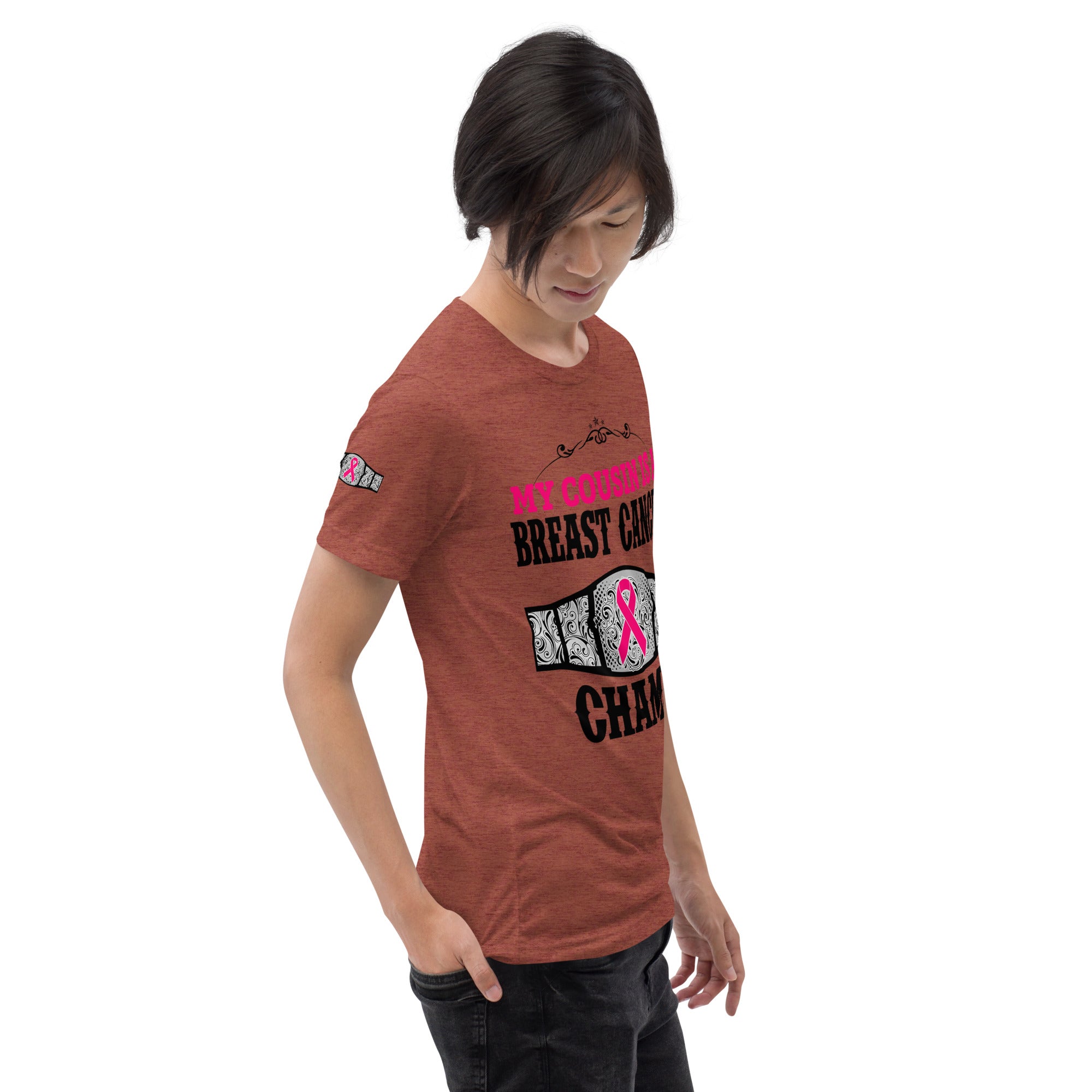 "My Cousin Is A Breast Cancer Champ" Tri-Blend T-Shirt