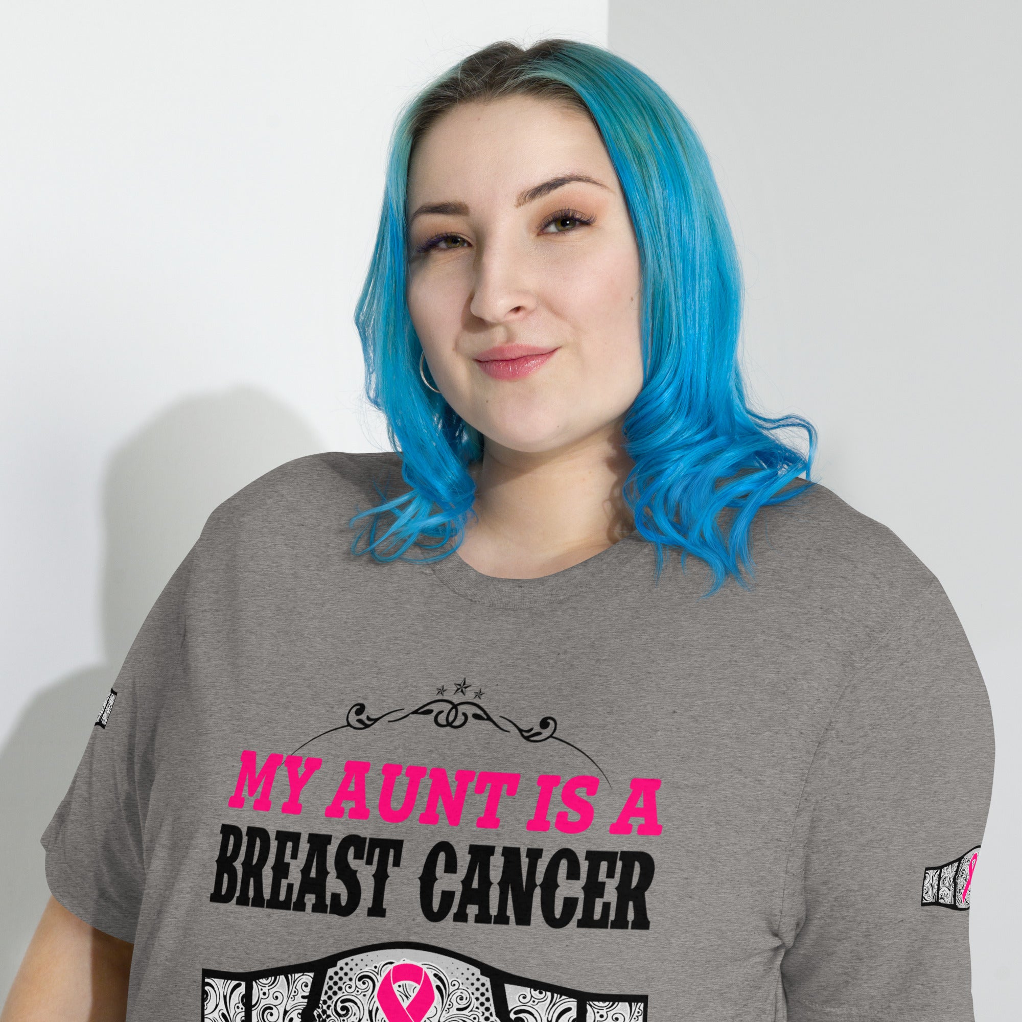 "My Aunt Is A Breast Cancer Champ" Tri-Blend T-Shirt
