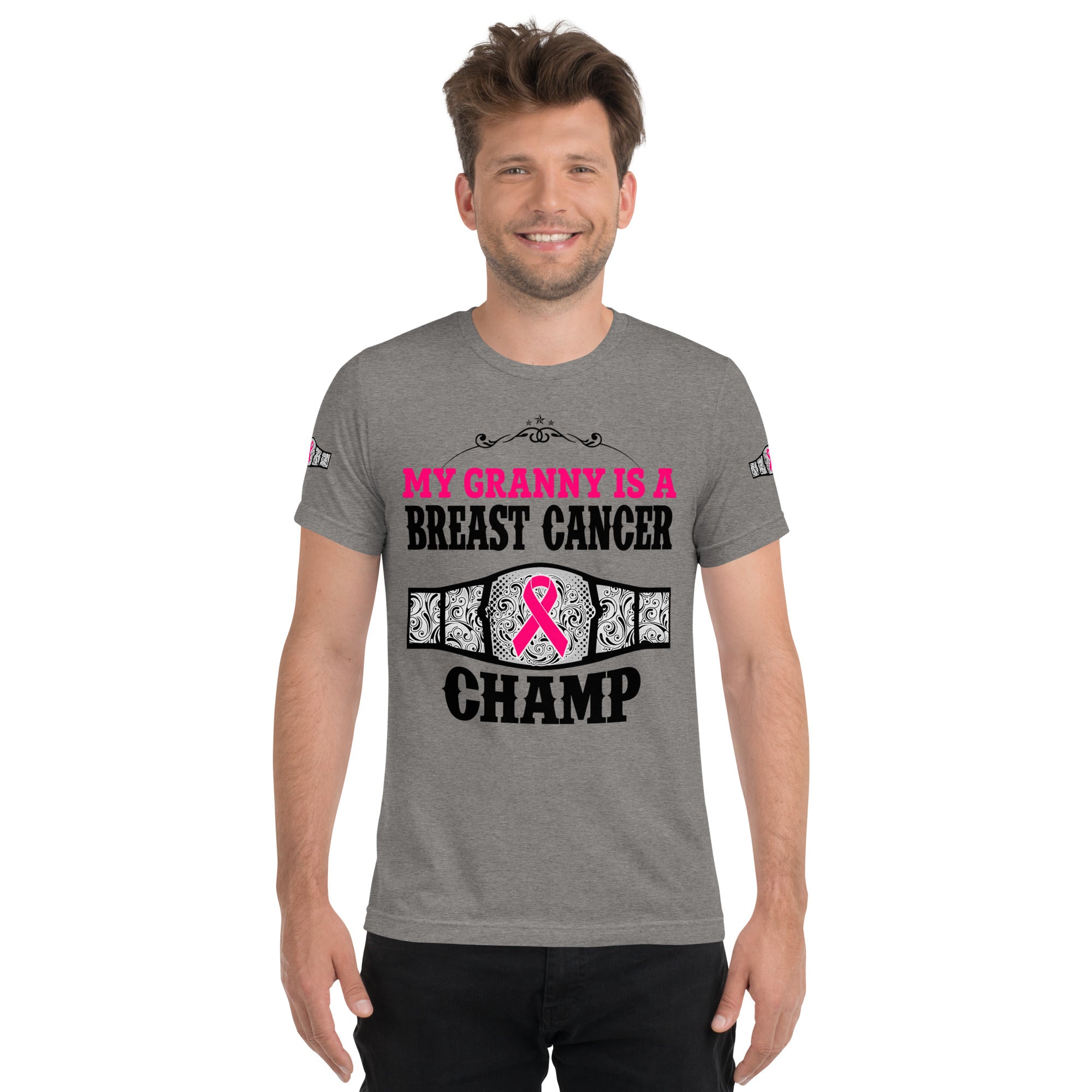 "My Granny Is A Breast Cancer Champ" Tri-Blend T-Shirt