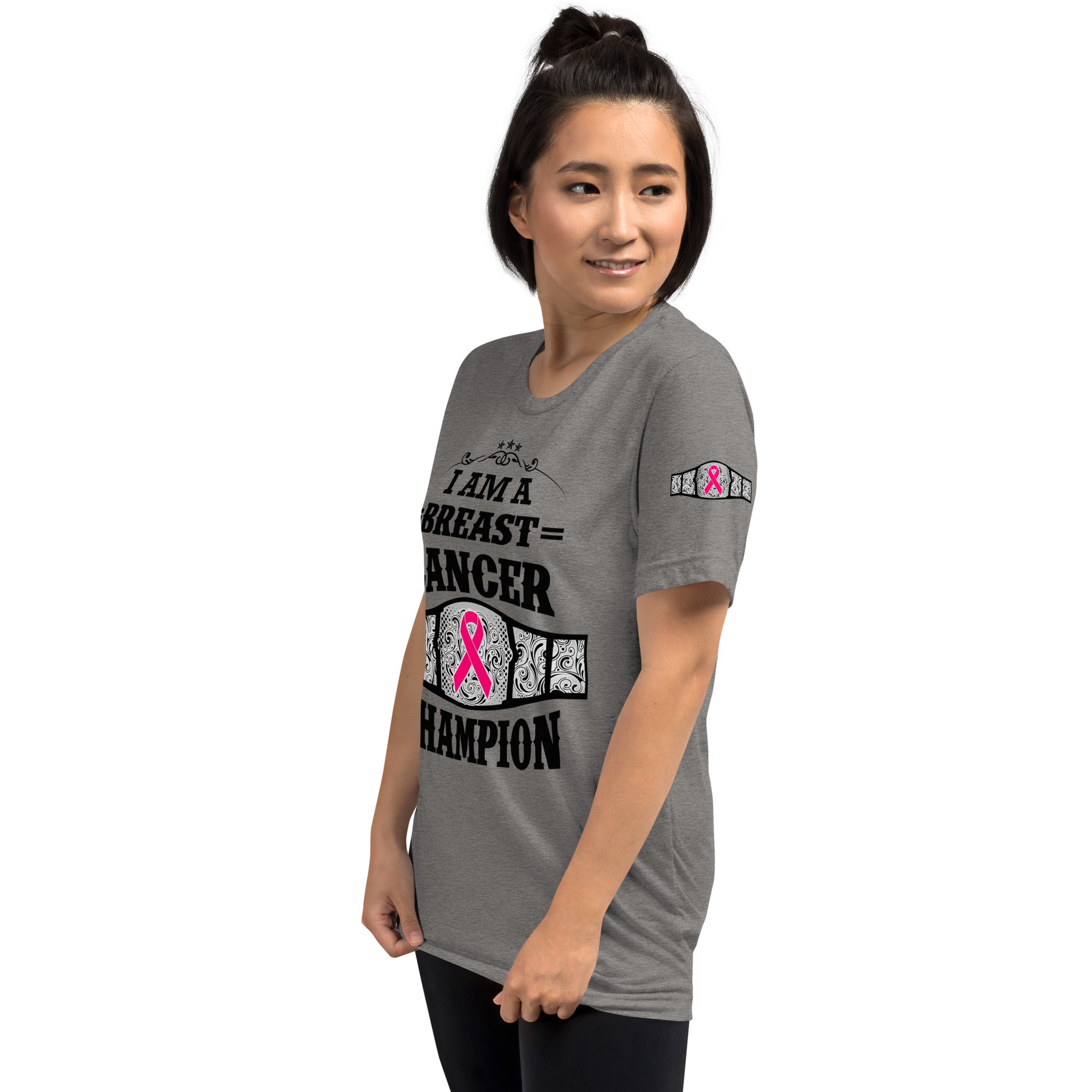 "I Am A Breast Cancer Champion" Short sleeve t-shirt