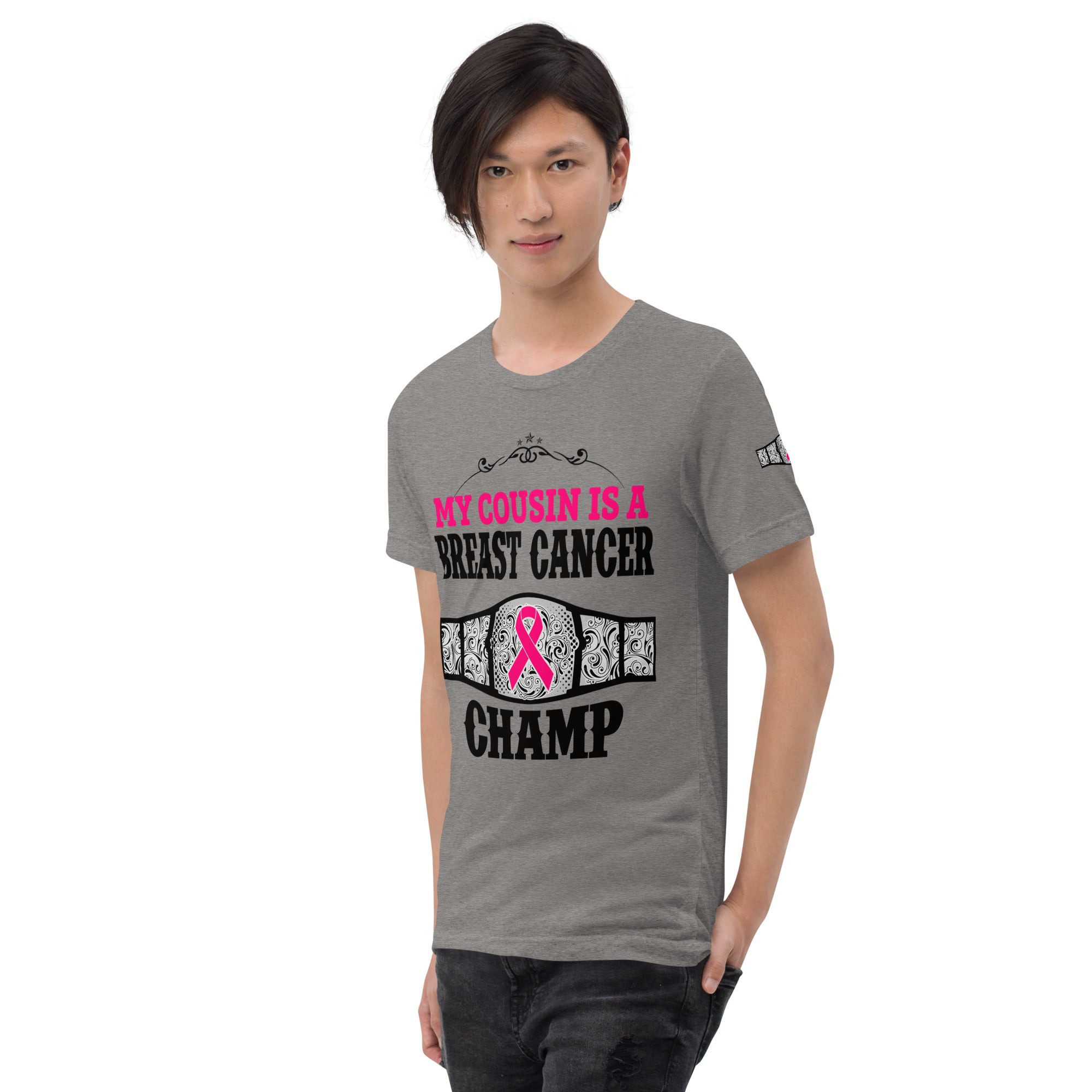 "My Cousin Is A Breast Cancer Champ" Tri-Blend T-Shirt