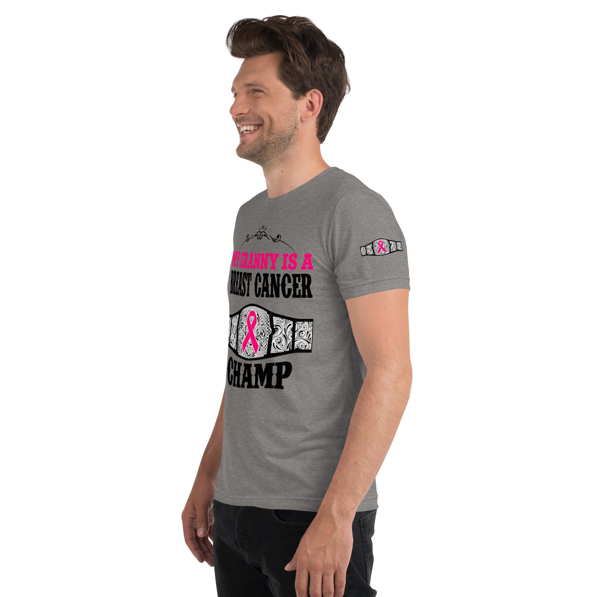 "My Granny Is A Breast Cancer Champ" Tri-Blend T-Shirt