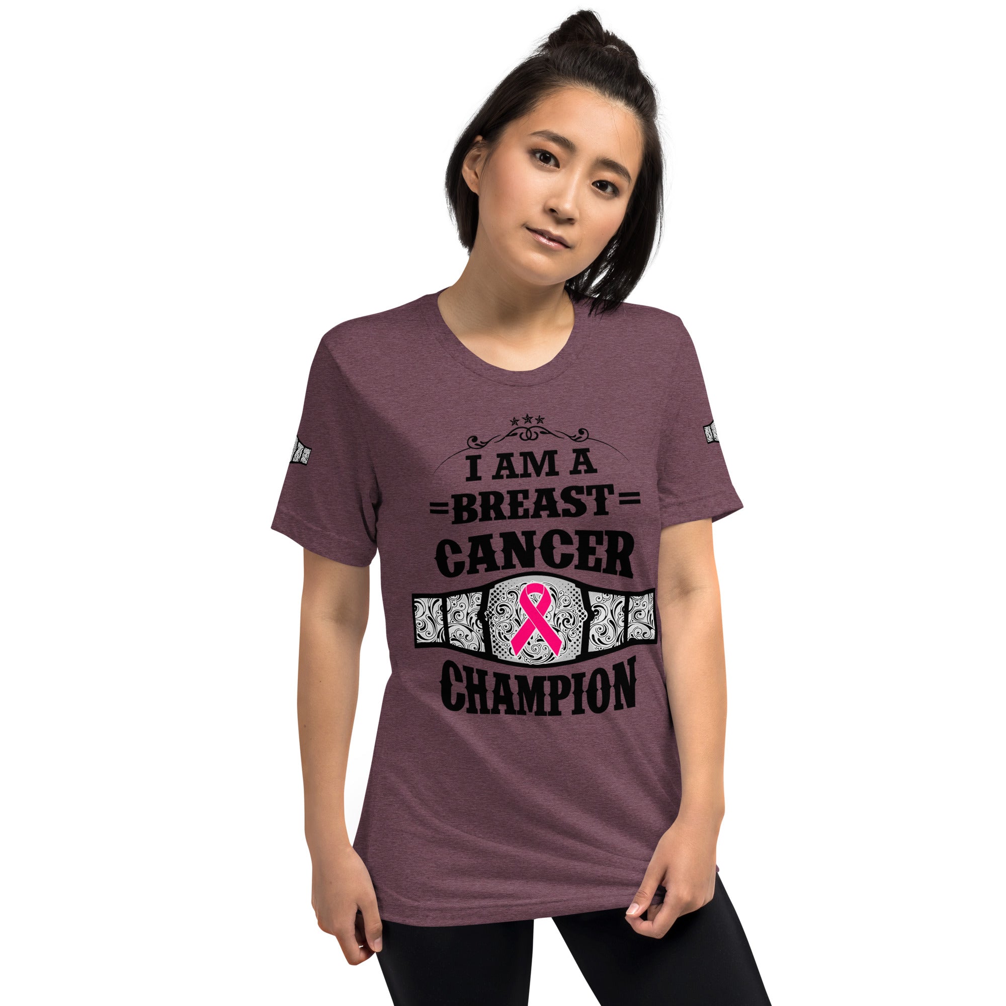 "I Am A Breast Cancer Champion" Short sleeve t-shirt