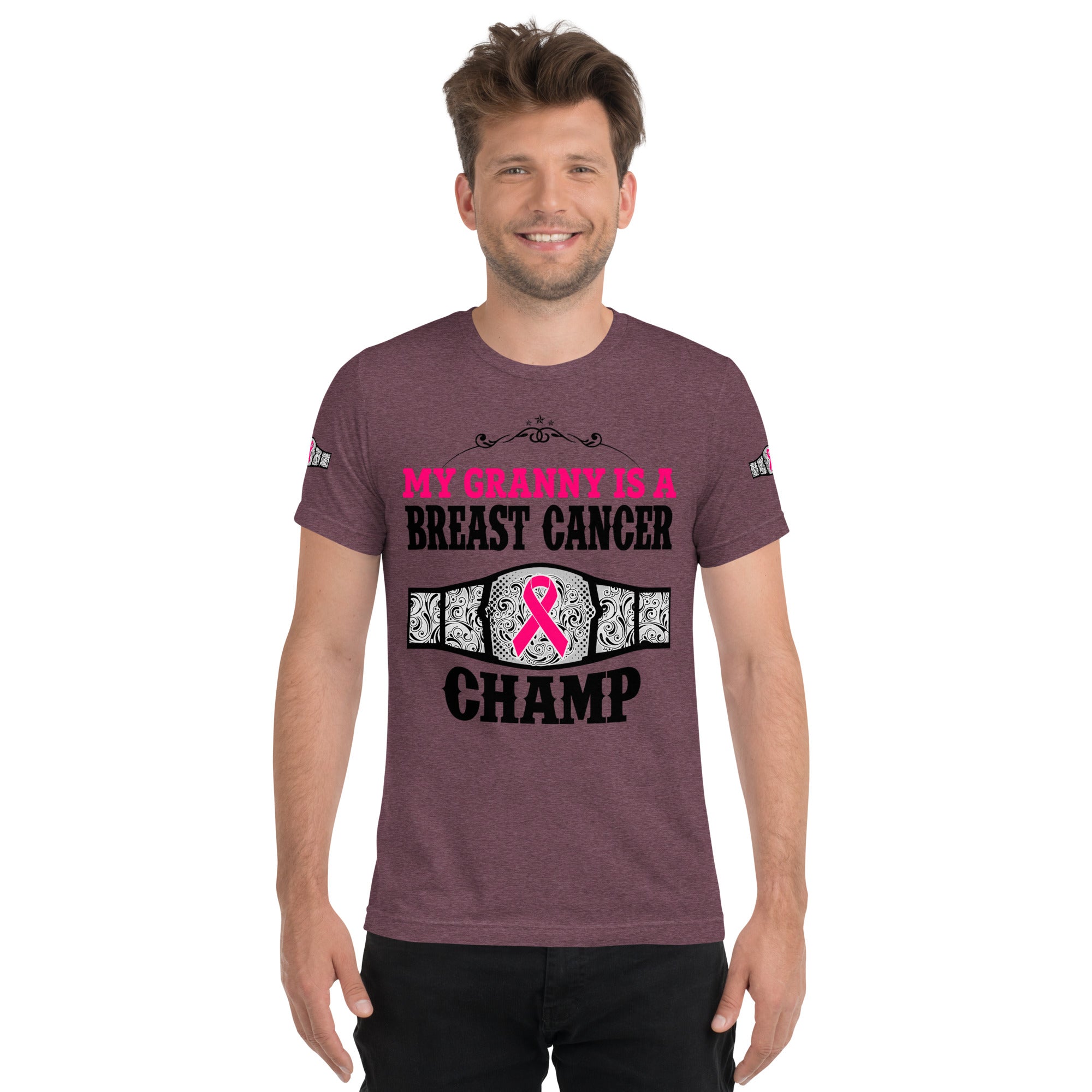 "My Granny Is A Breast Cancer Champ" Tri-Blend T-Shirt