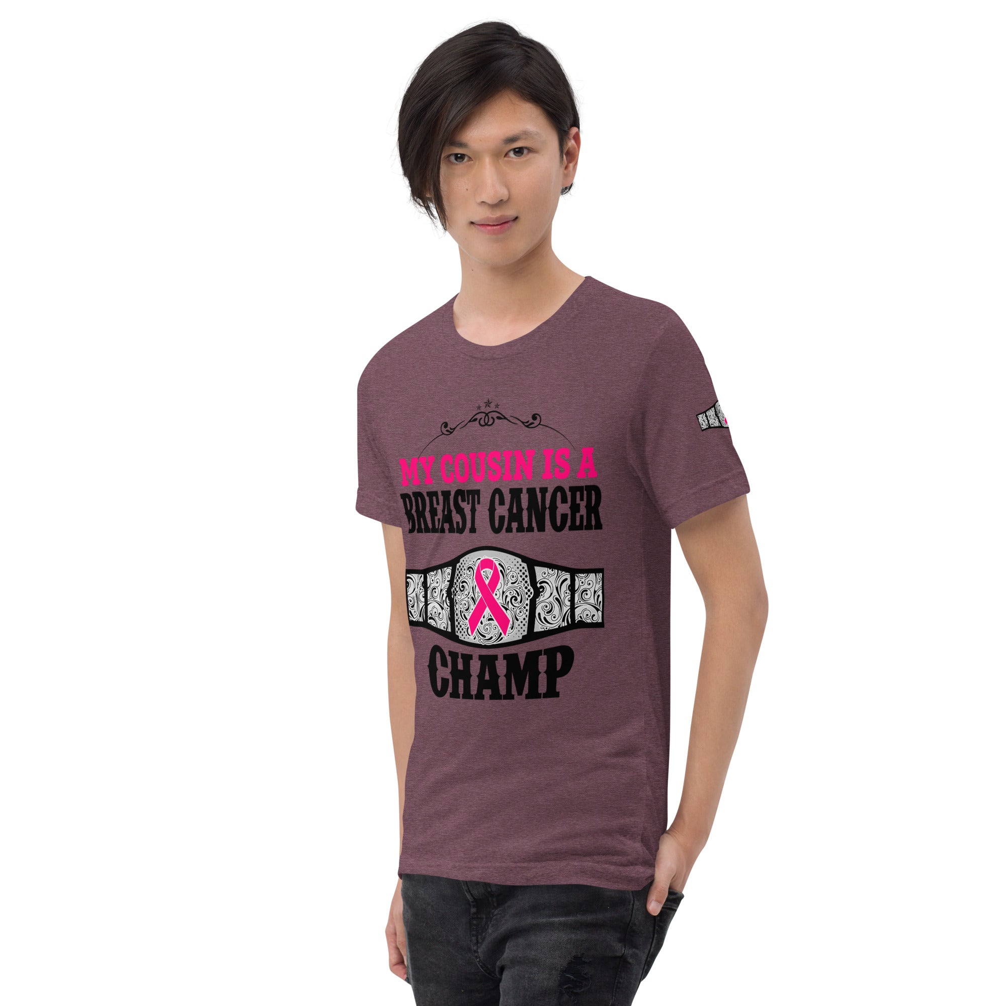 "My Cousin Is A Breast Cancer Champ" Tri-Blend T-Shirt