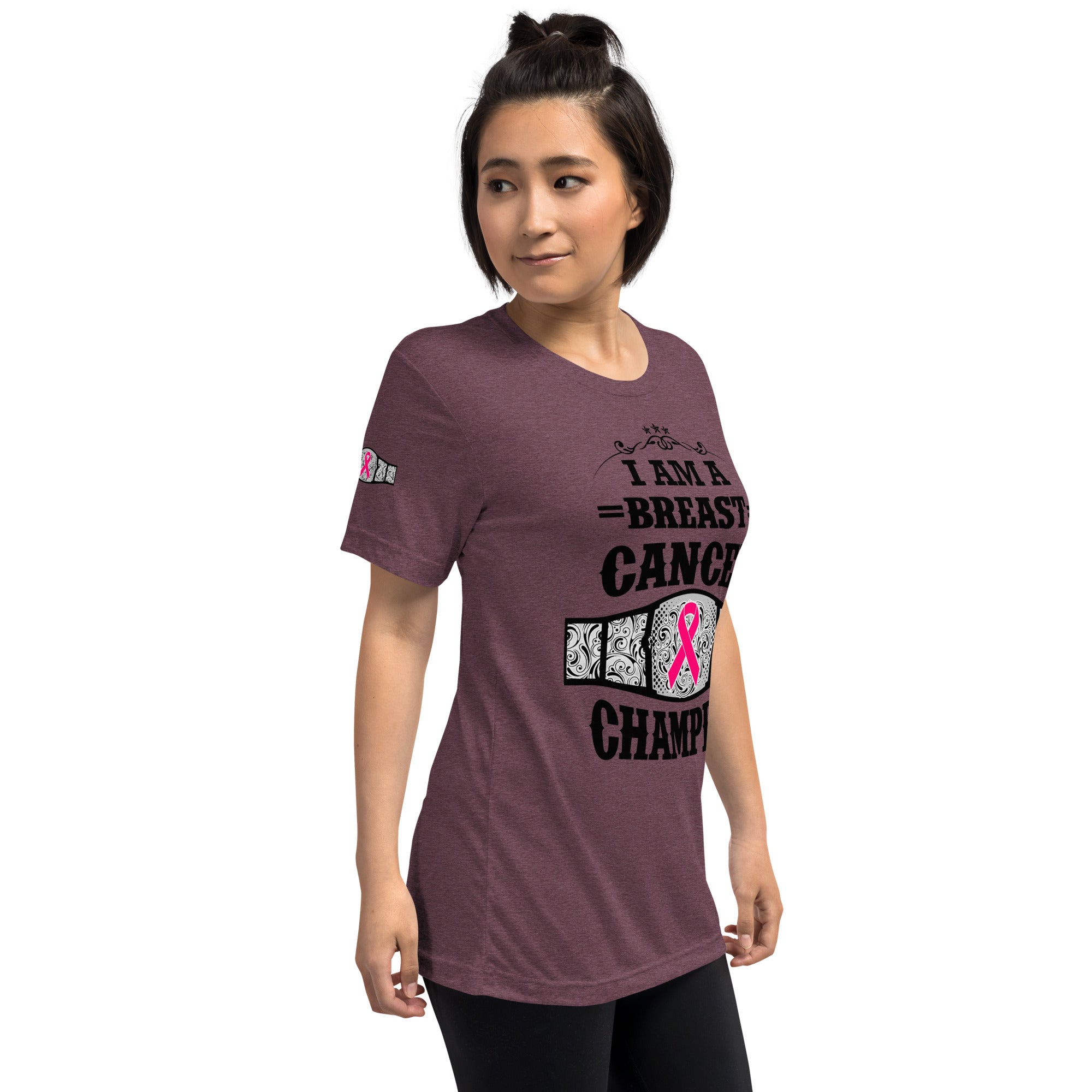 "I Am A Breast Cancer Champion" Short sleeve t-shirt