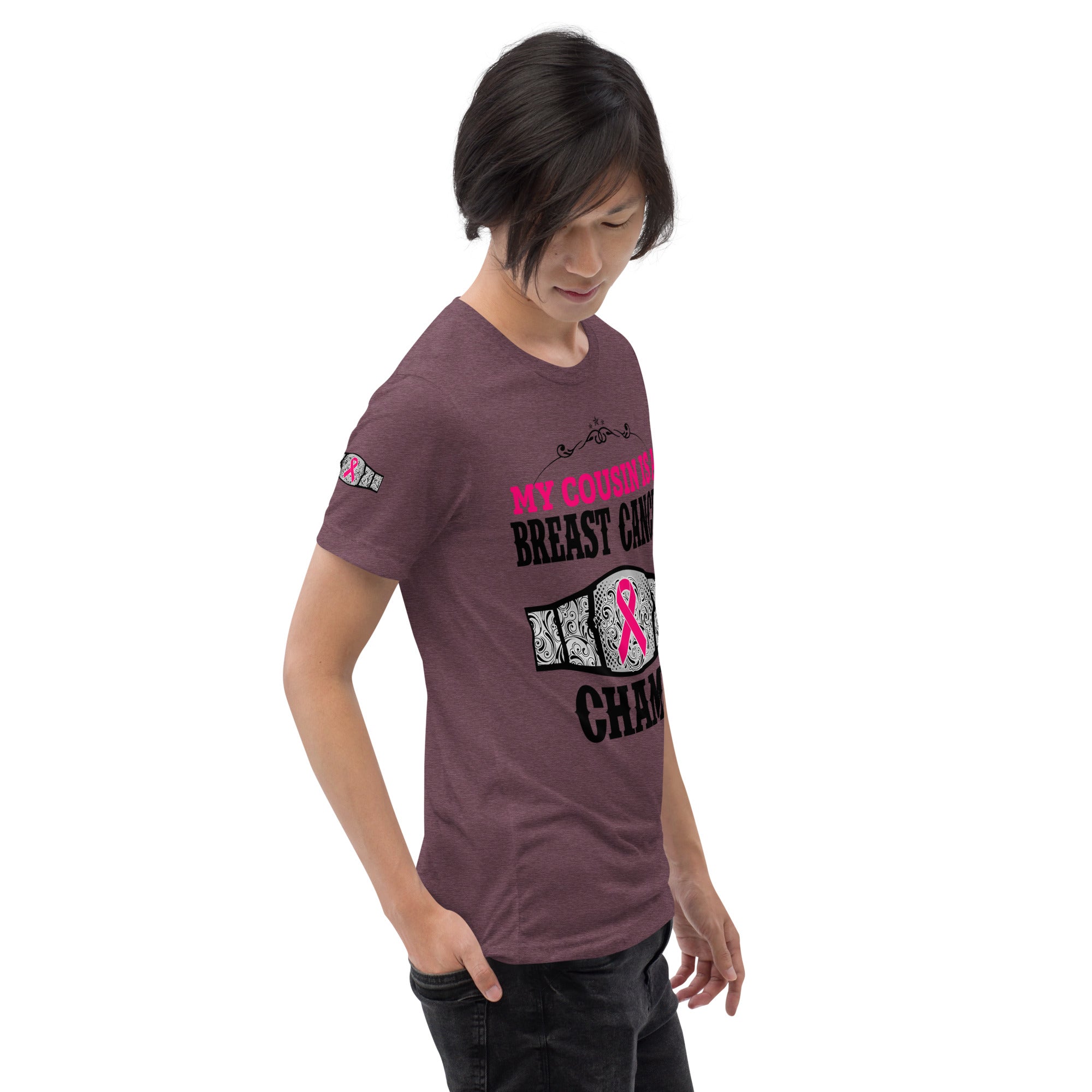 "My Cousin Is A Breast Cancer Champ" Tri-Blend T-Shirt