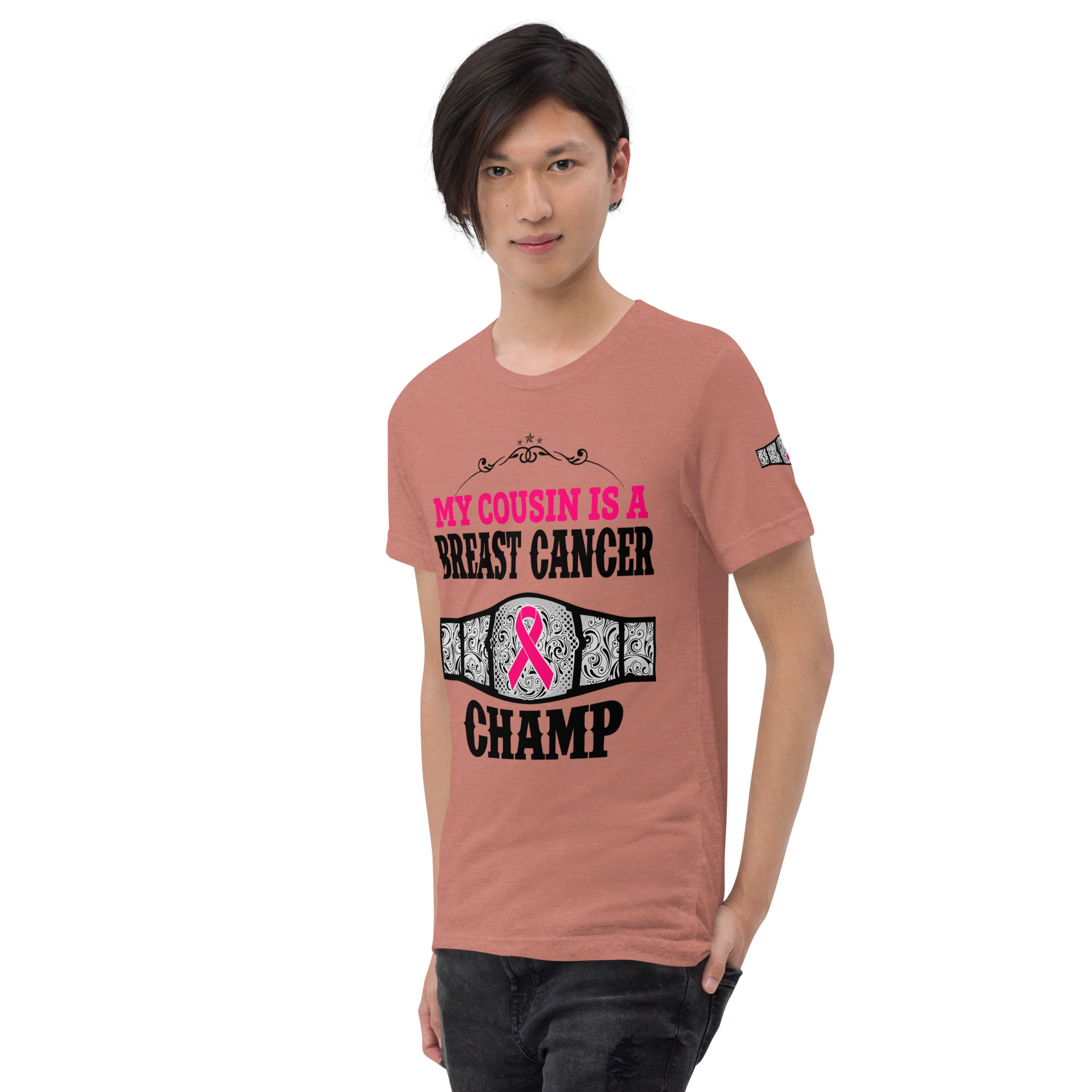 "My Cousin Is A Breast Cancer Champ" Tri-Blend T-Shirt