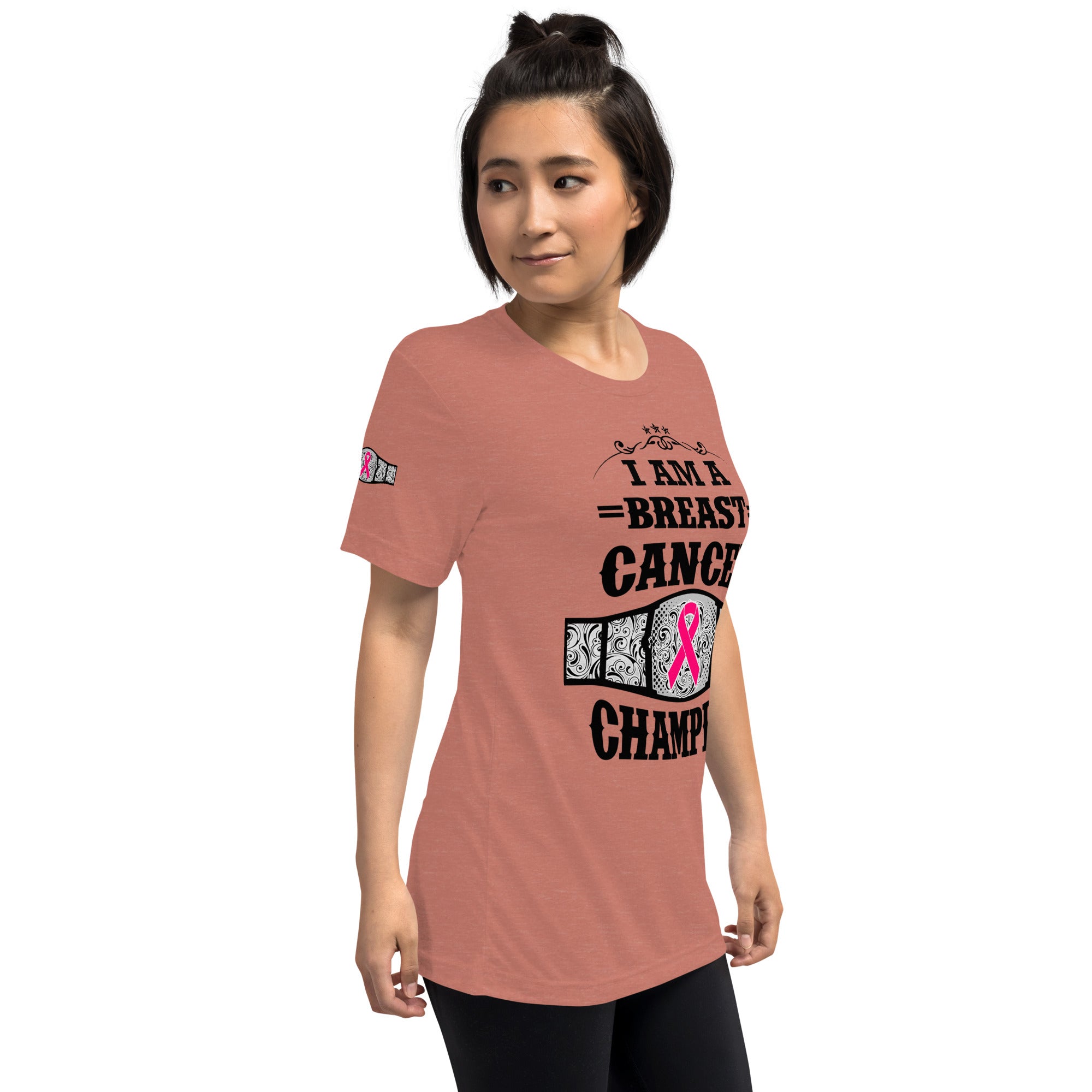 "I Am A Breast Cancer Champion" Short sleeve t-shirt