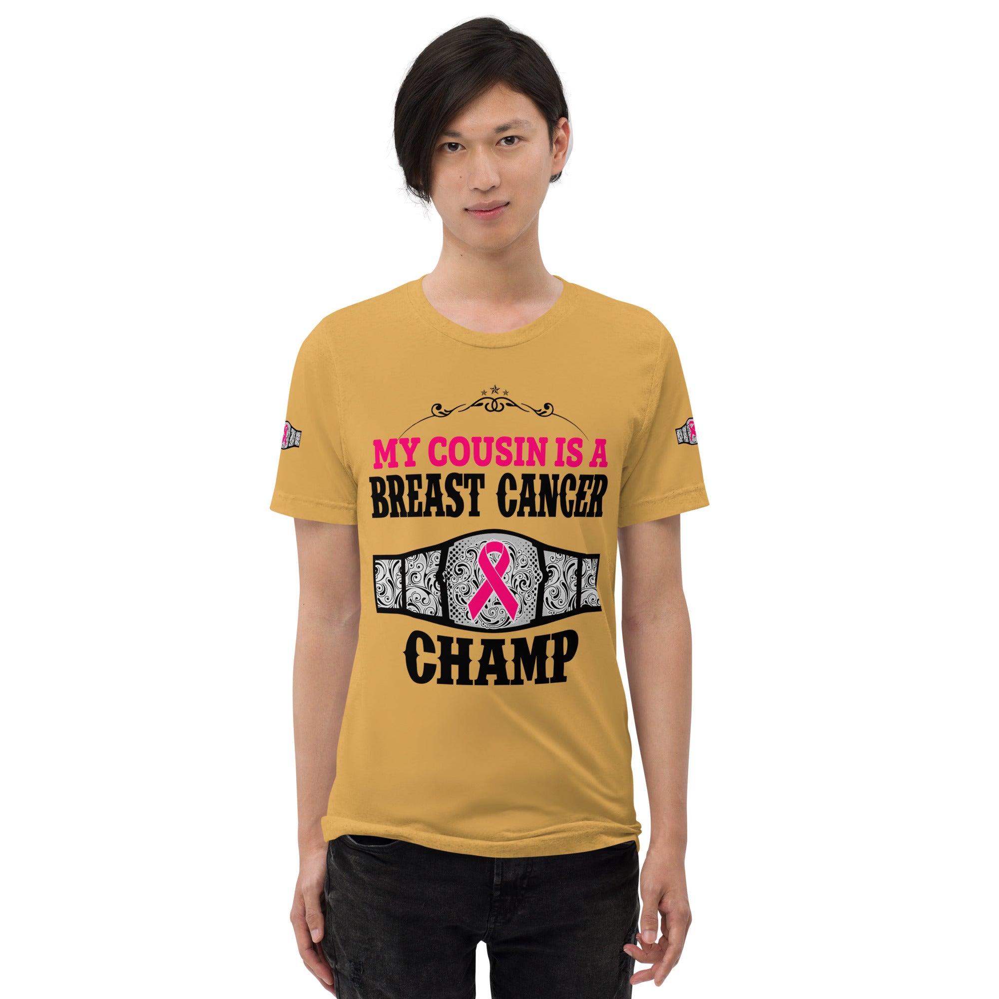 "My Cousin Is A Breast Cancer Champ" Tri-Blend T-Shirt