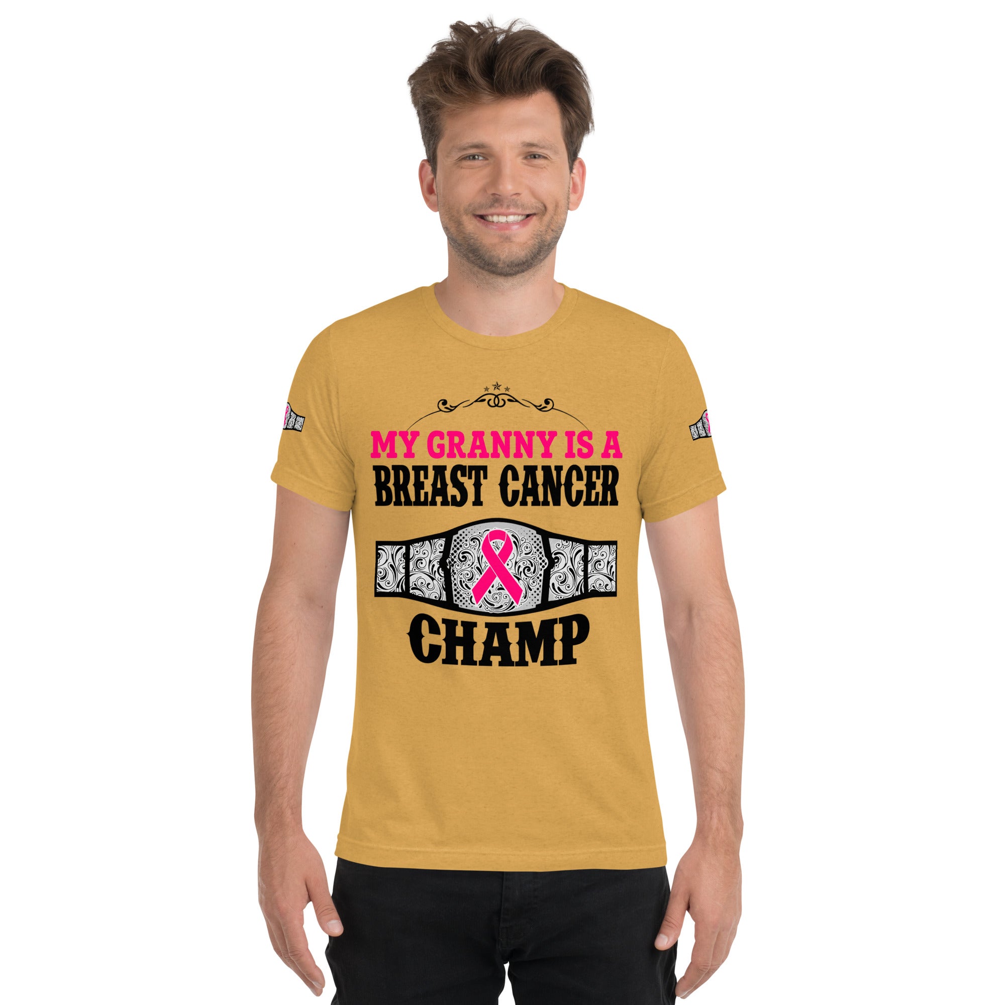 "My Granny Is A Breast Cancer Champ" Tri-Blend T-Shirt