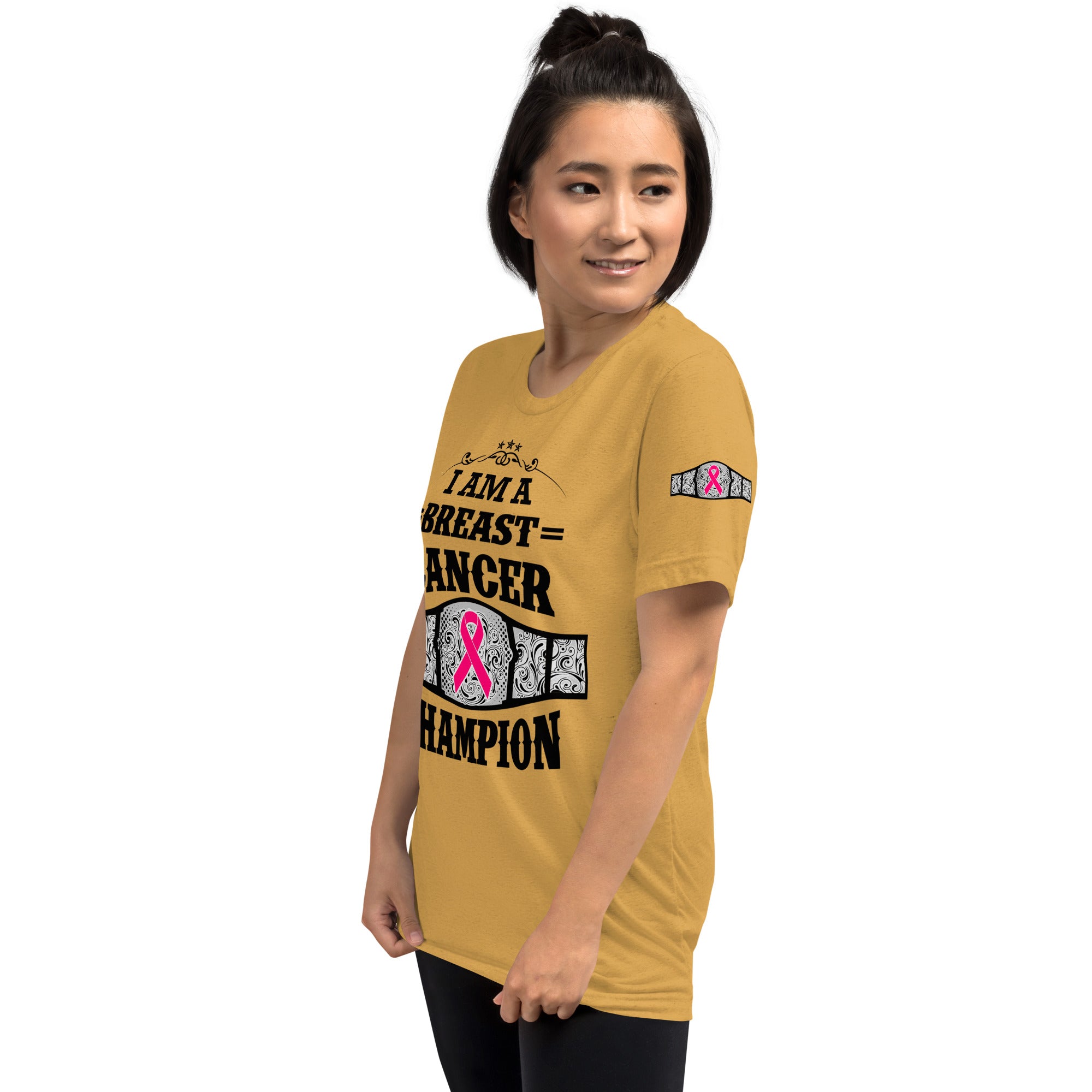 "I Am A Breast Cancer Champion" Short sleeve t-shirt