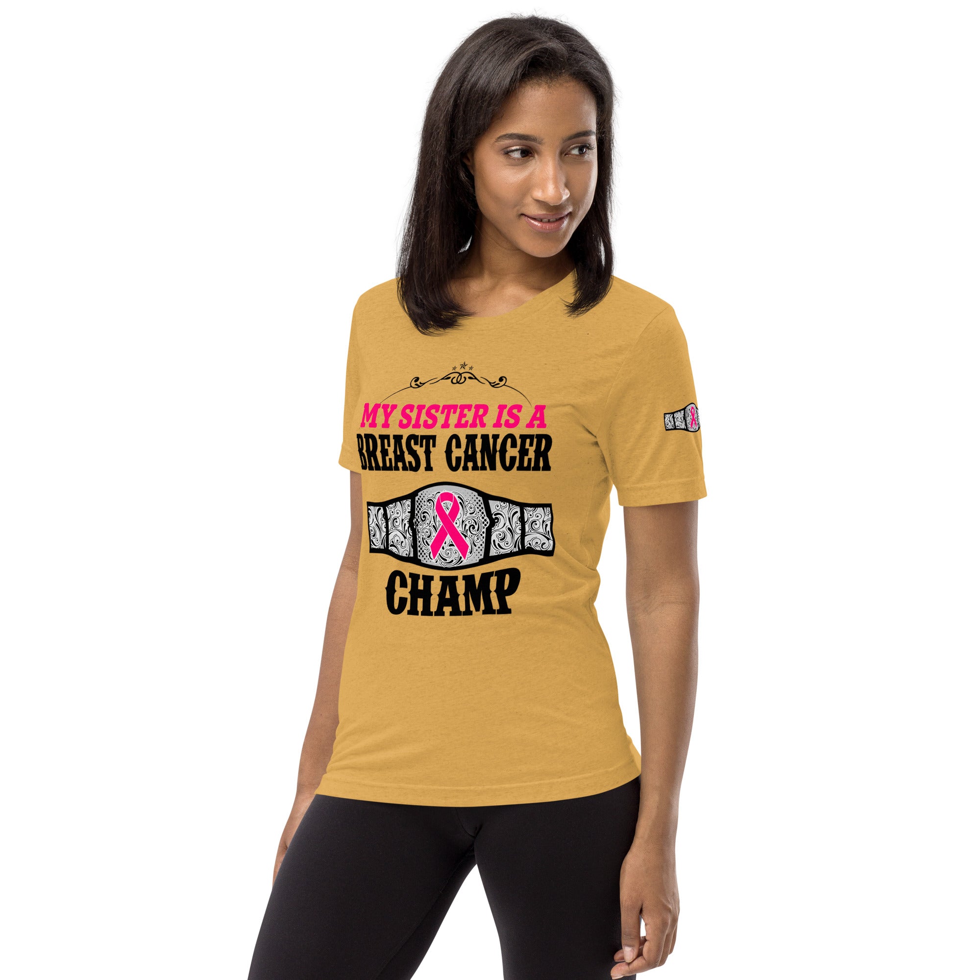 "My Sister Is A Breast Cancer Champ" Tri-Blend T-Shirt